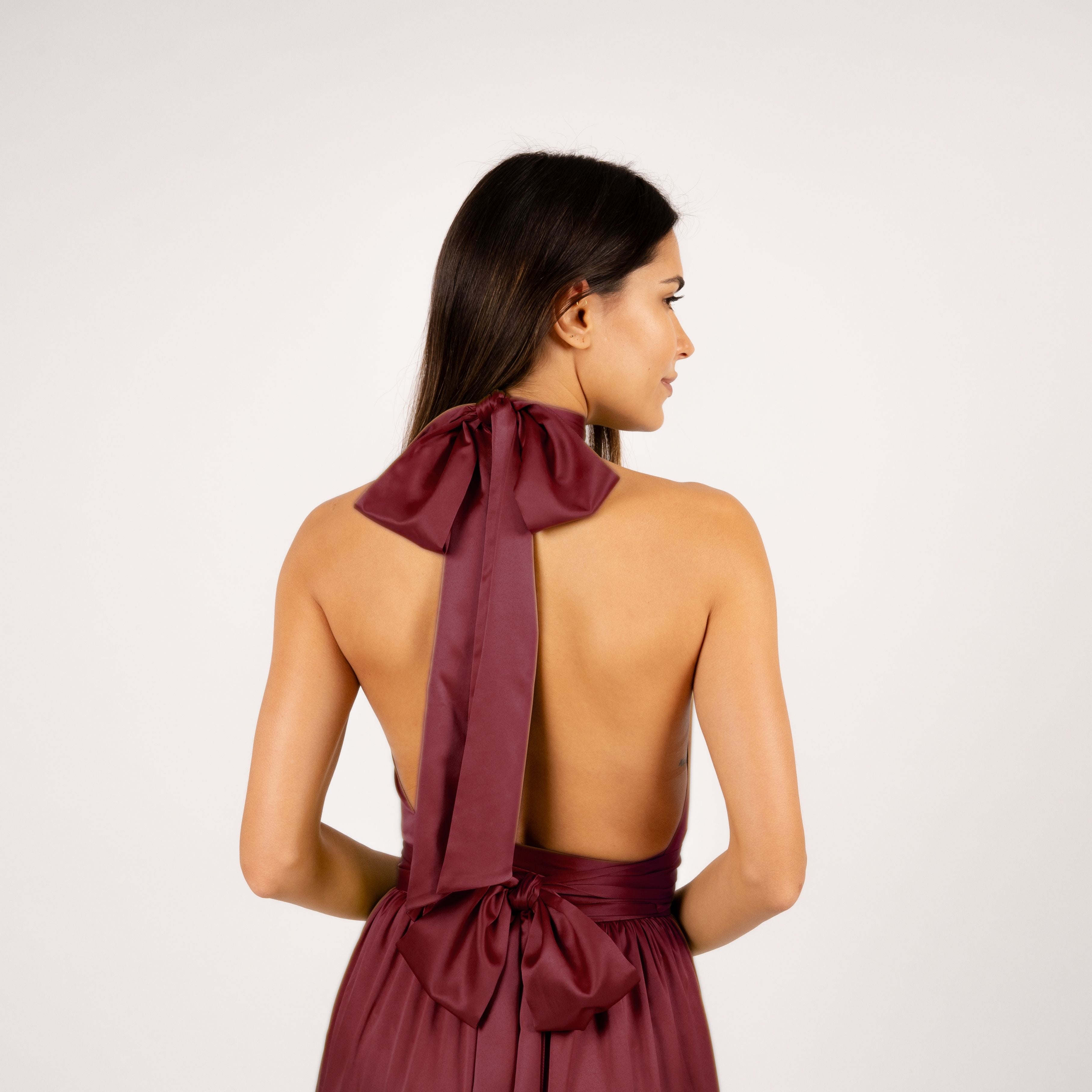 Nina Top Neckholder Dark Burgundy