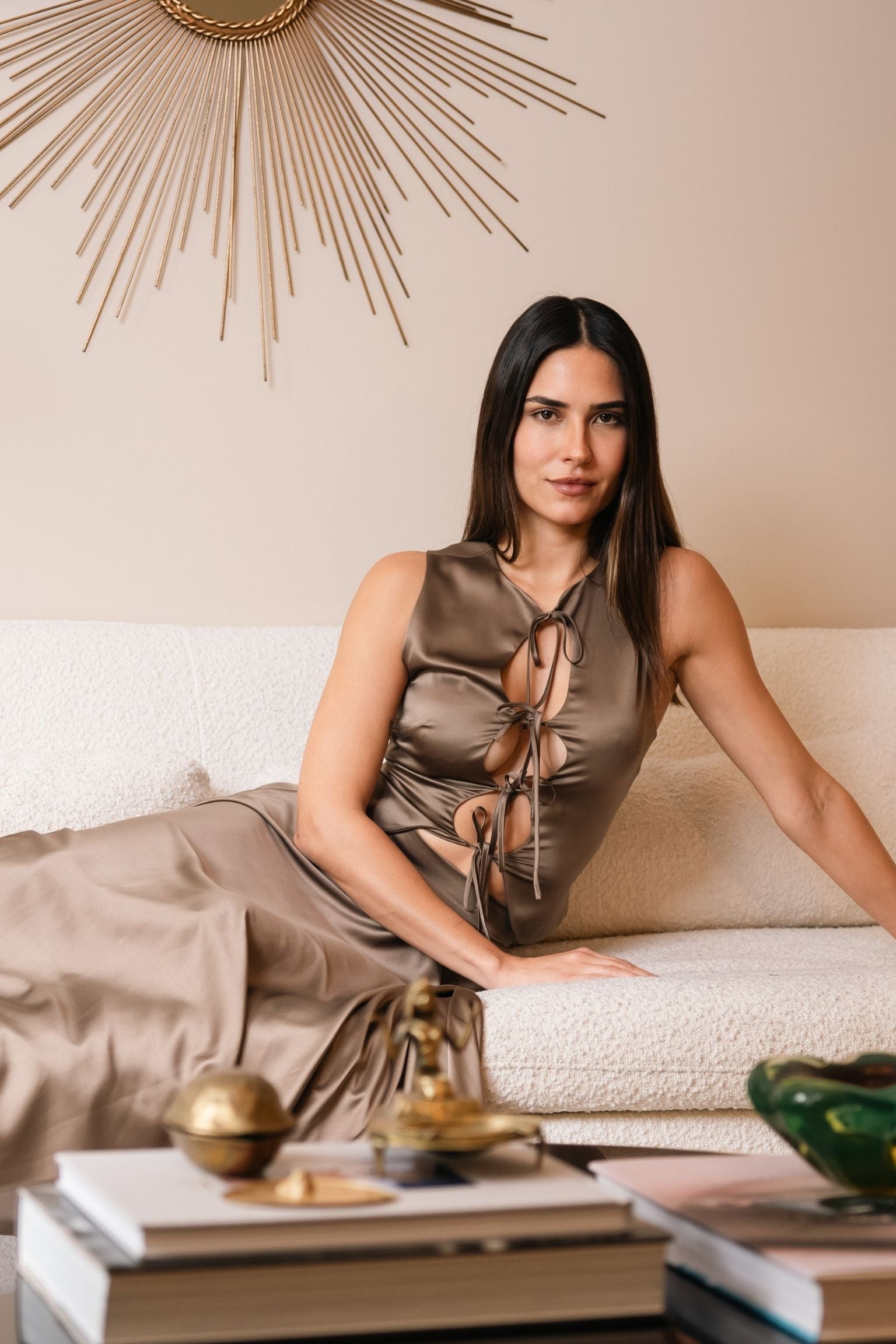 Zaza Top Vest Dark Taupe