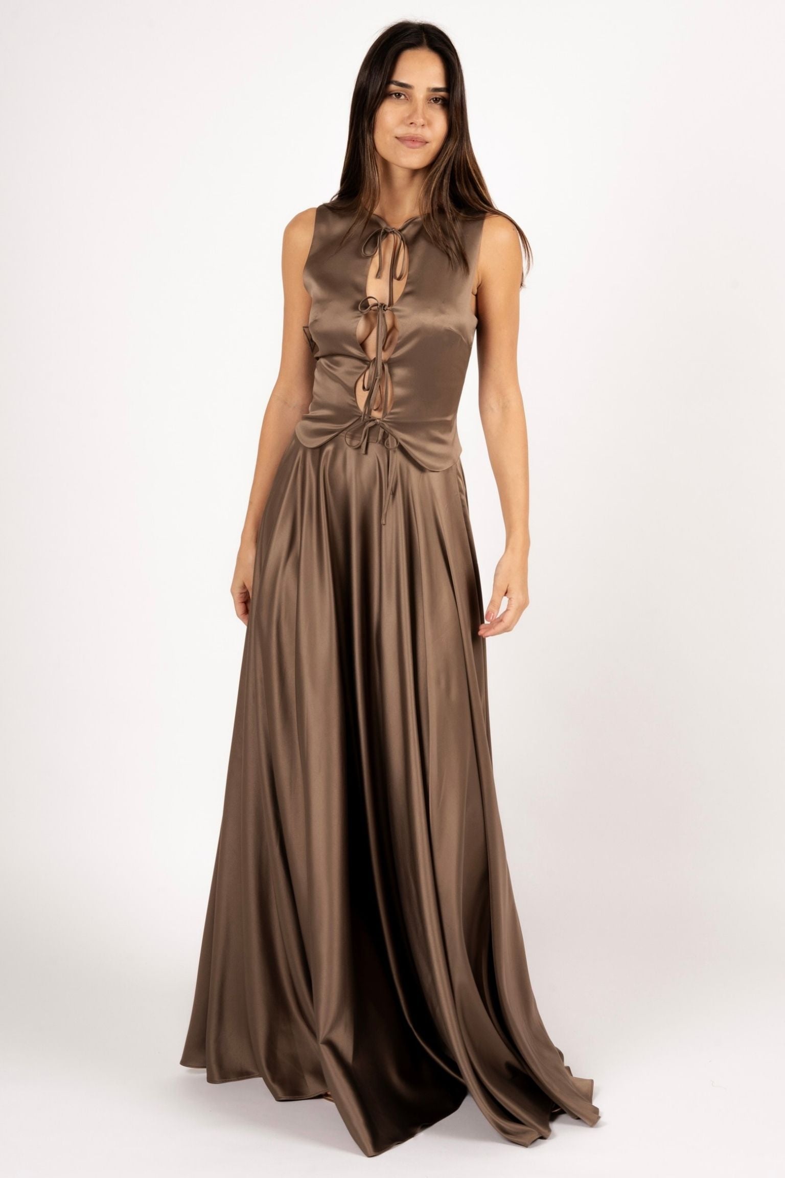 Zaza Top Vest Dark Taupe