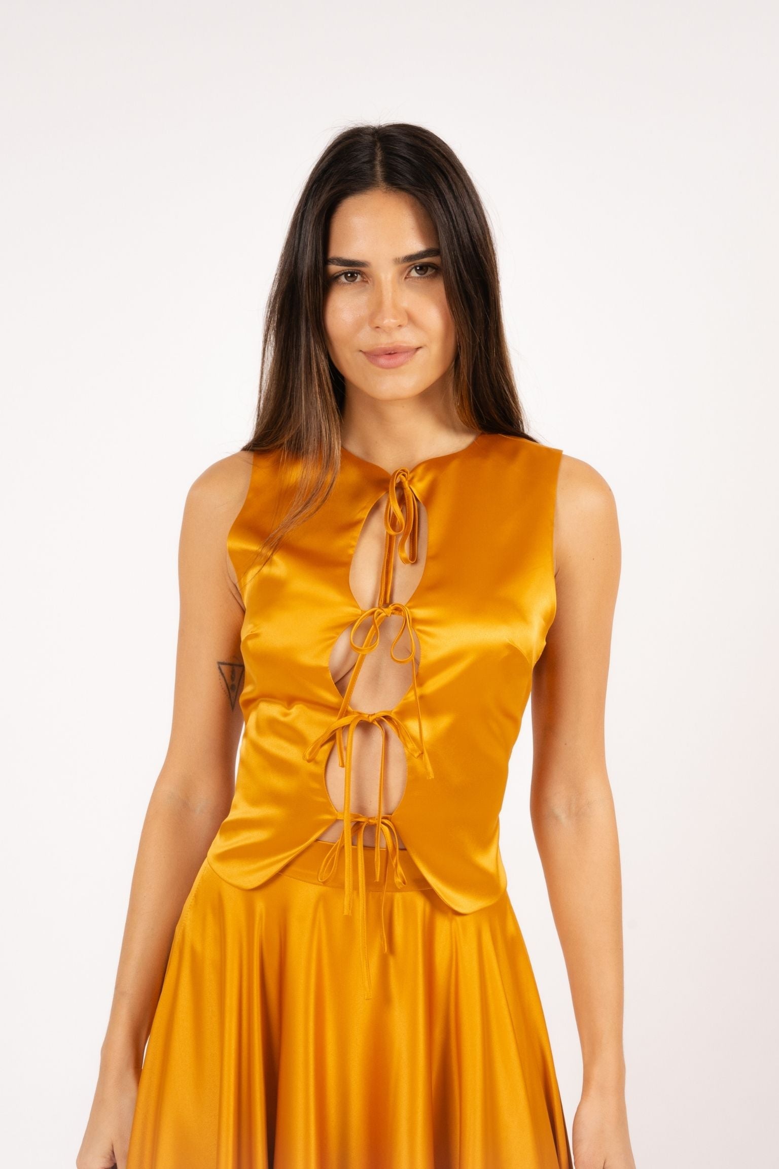 Zaza Top Vest Saffron Gold