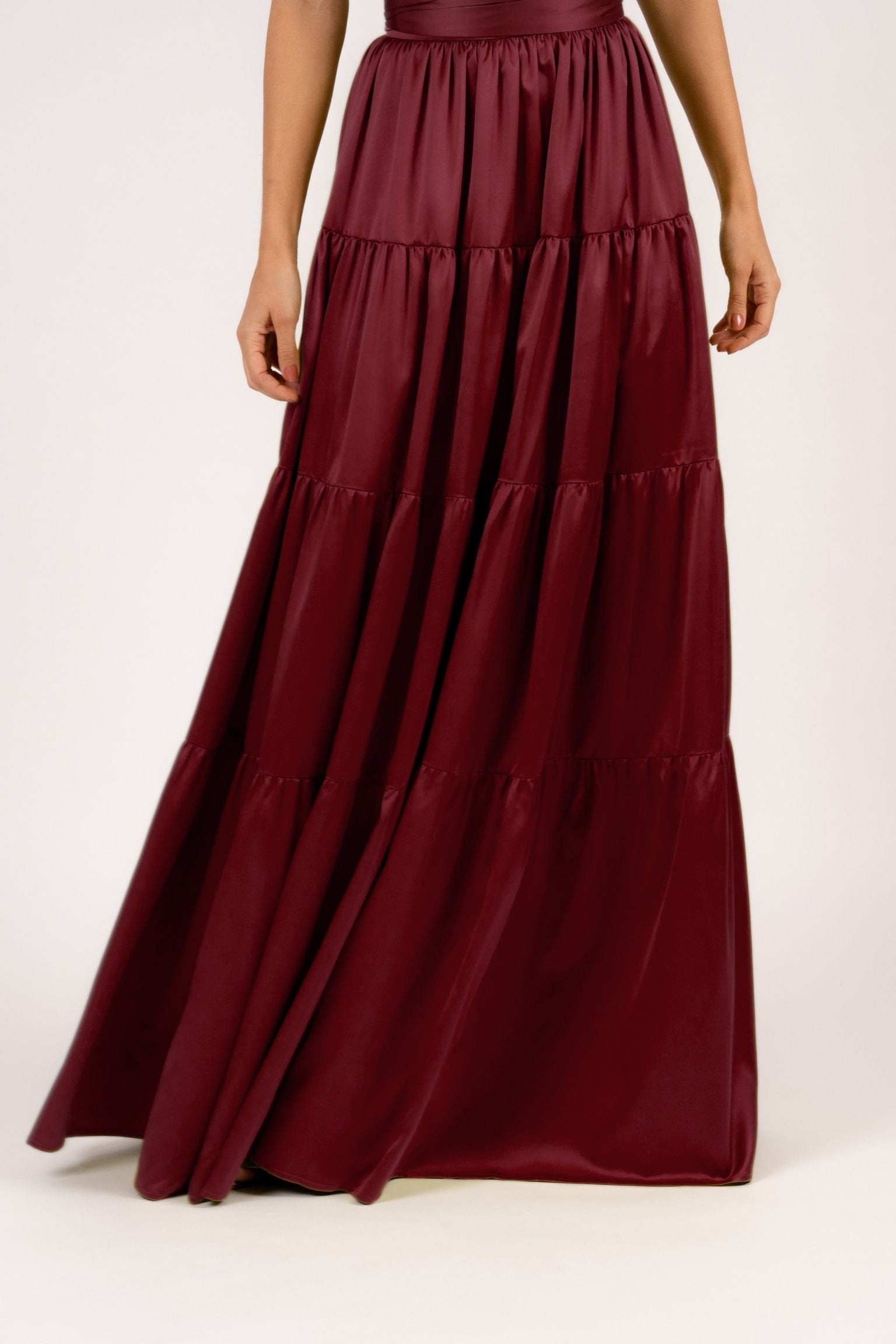 Anna Skirt Ruffle Dark Burgundy