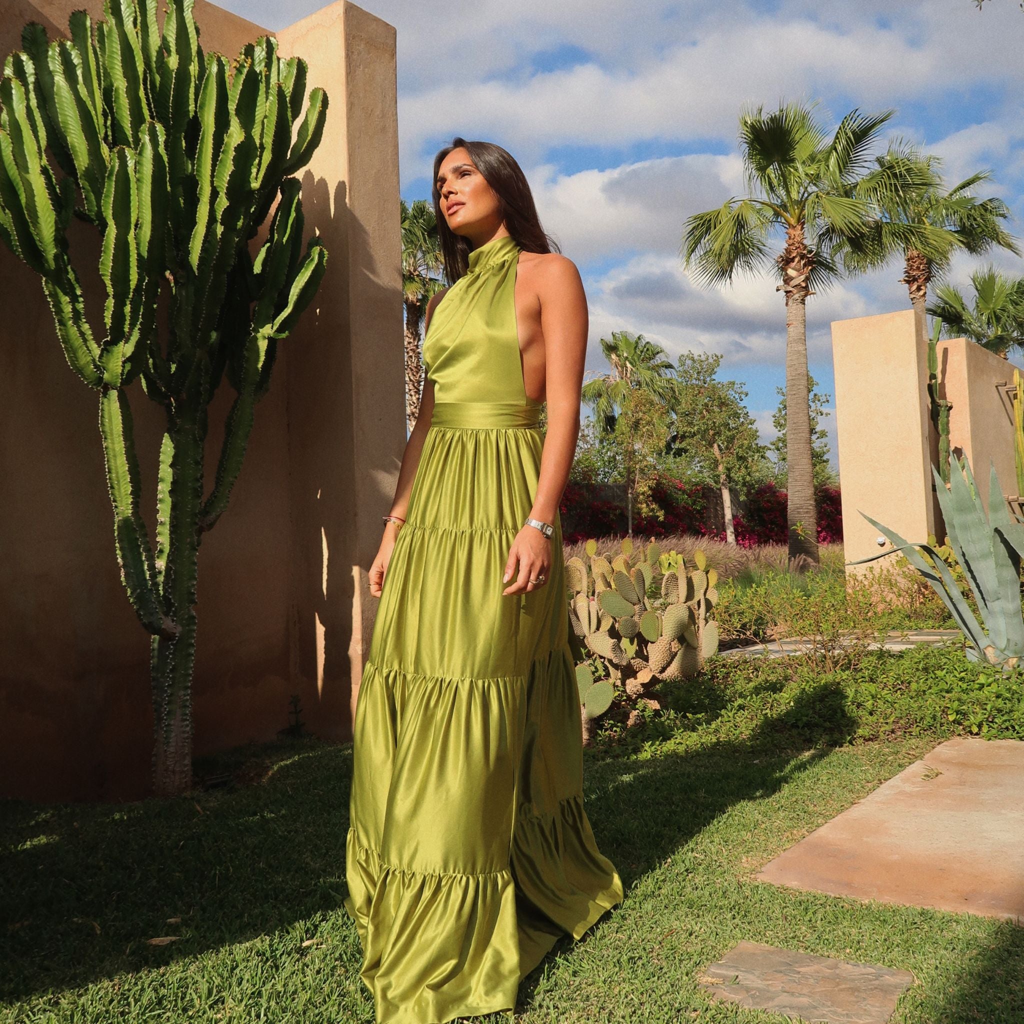 Anna Skirt Ruffle Light Olive