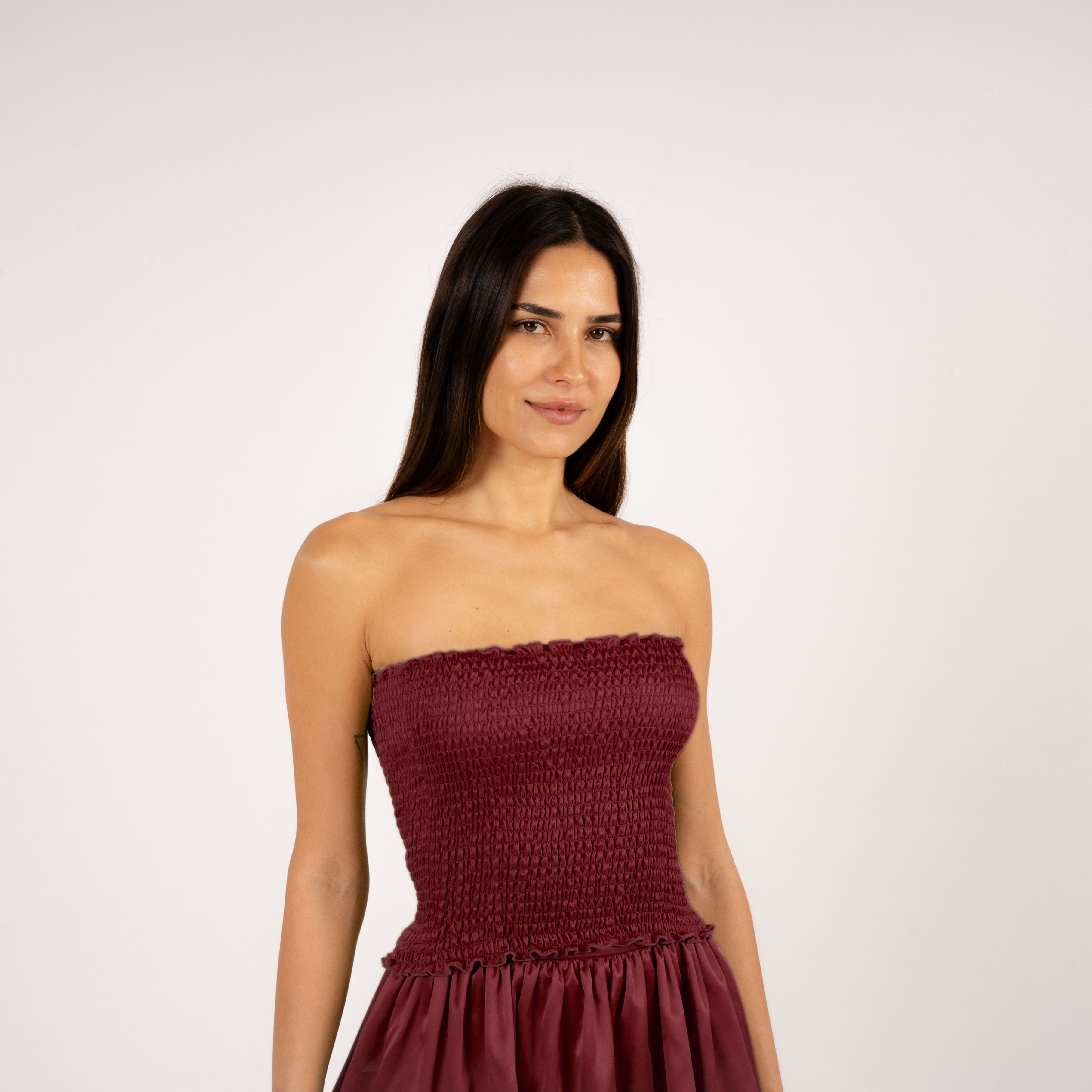 Ghita Top Tube Dark Burgundy