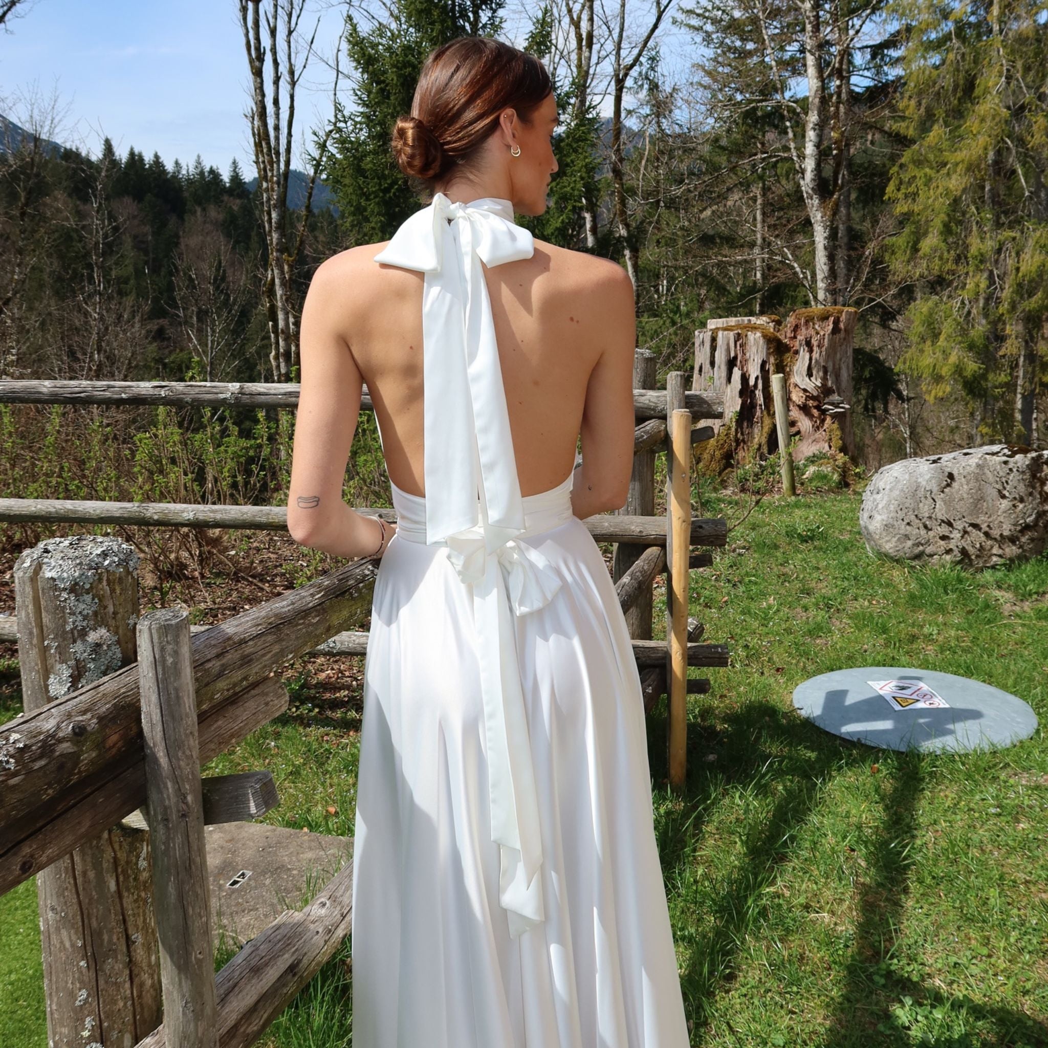 Letizia Maxi Skirt Circle Bridal Satin