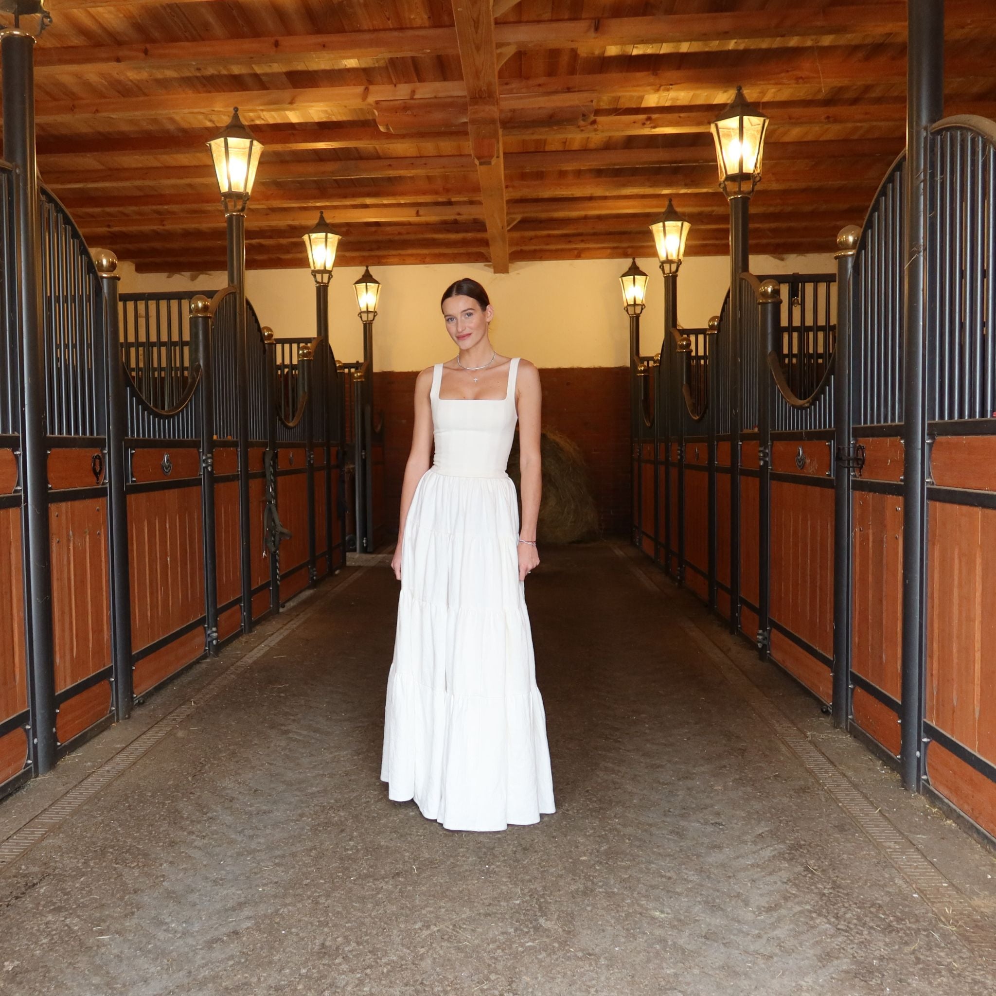 Anna Maxi Skirt Ruffle Bridal Linen