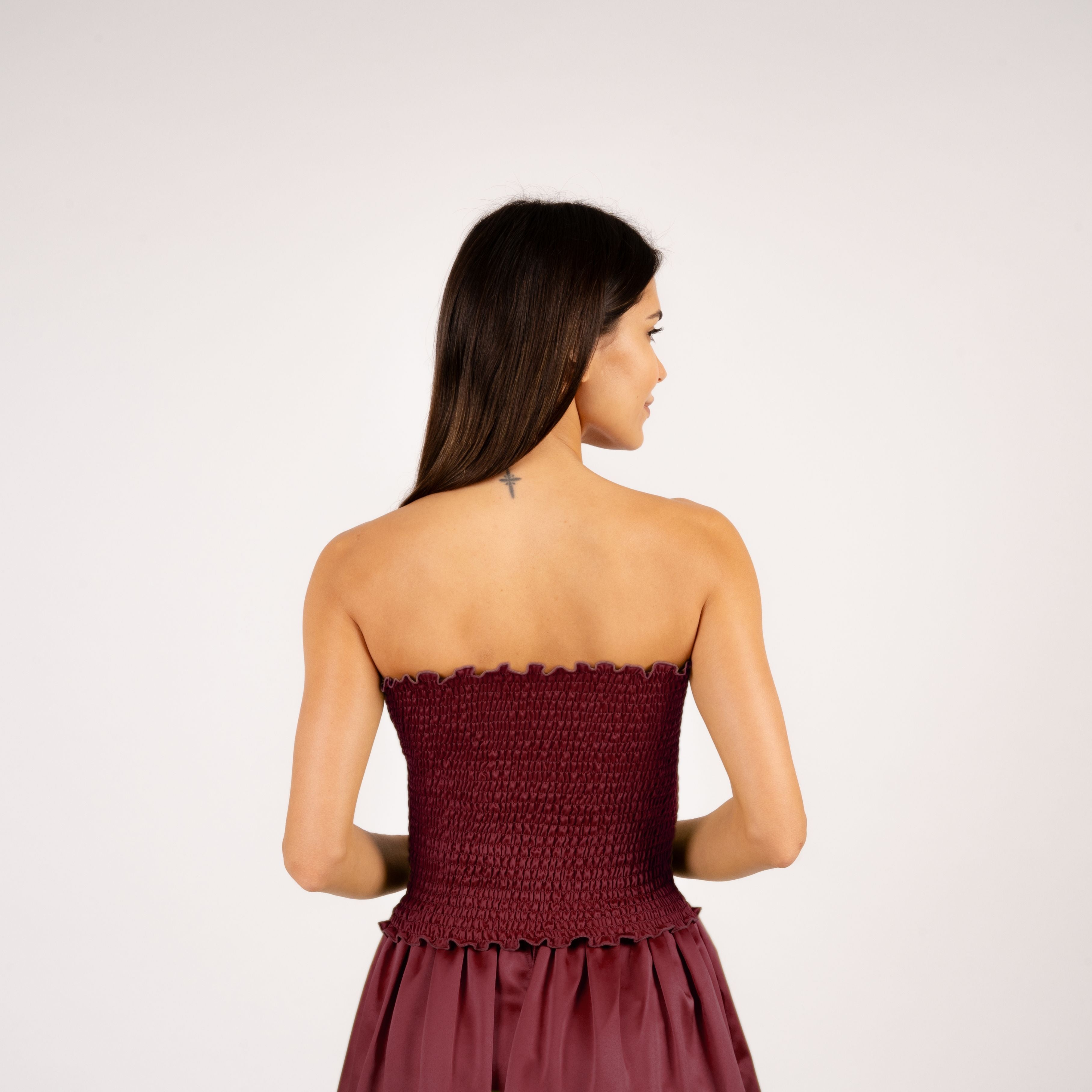 Ghita Top Tube Dark Burgundy