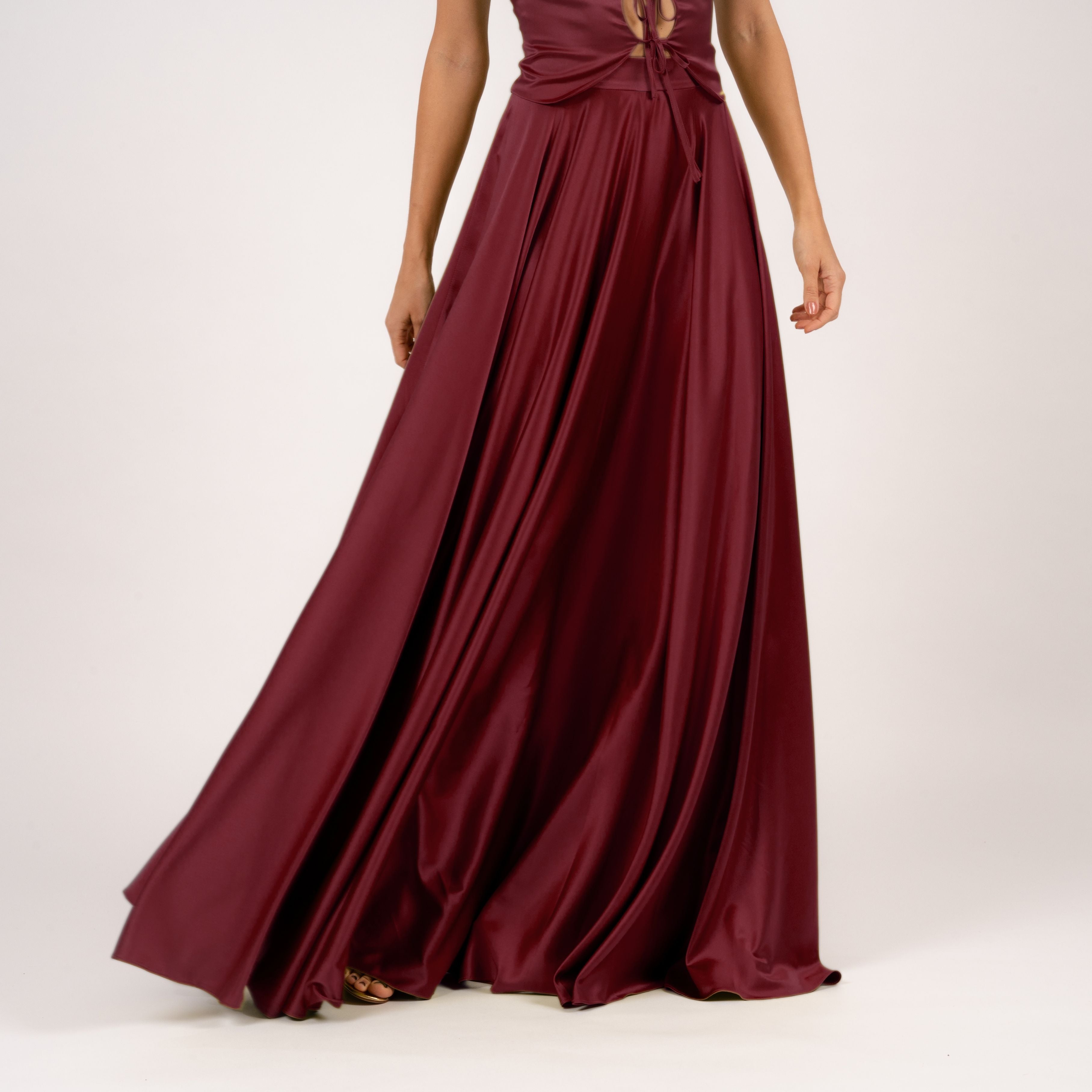 Letizia Skirt Circle Dark Burgundy