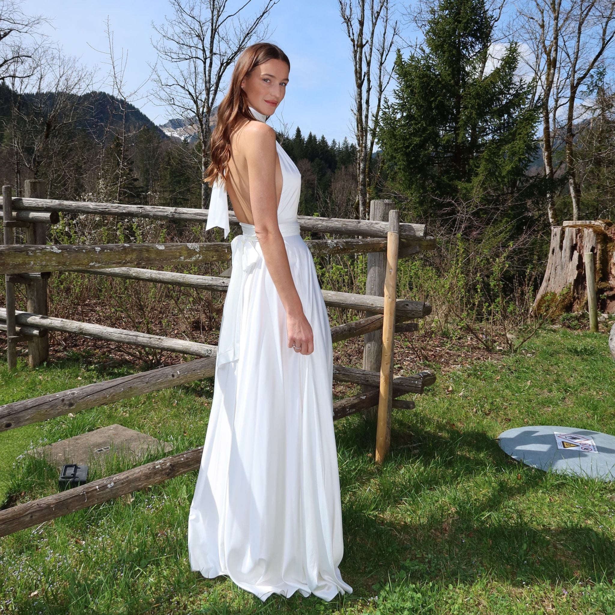 Letizia Maxi Skirt Circle Bridal Satin