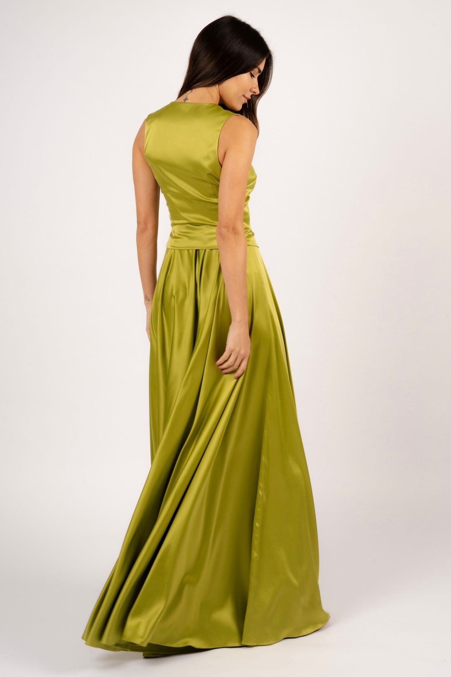 Letizia Skirt Circle Light Olive