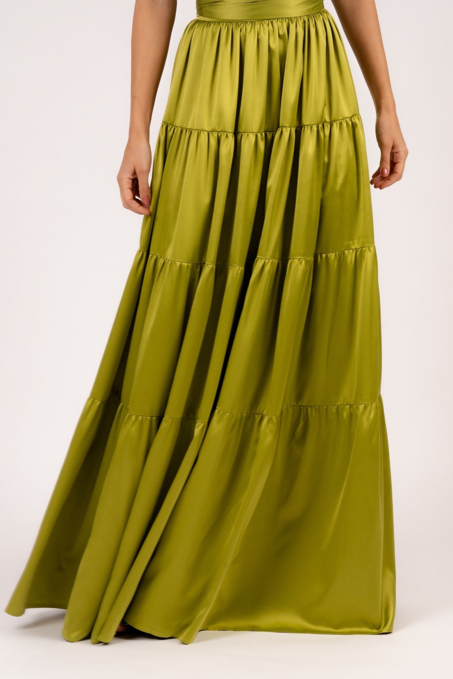 Anna Skirt Ruffle Light Olive