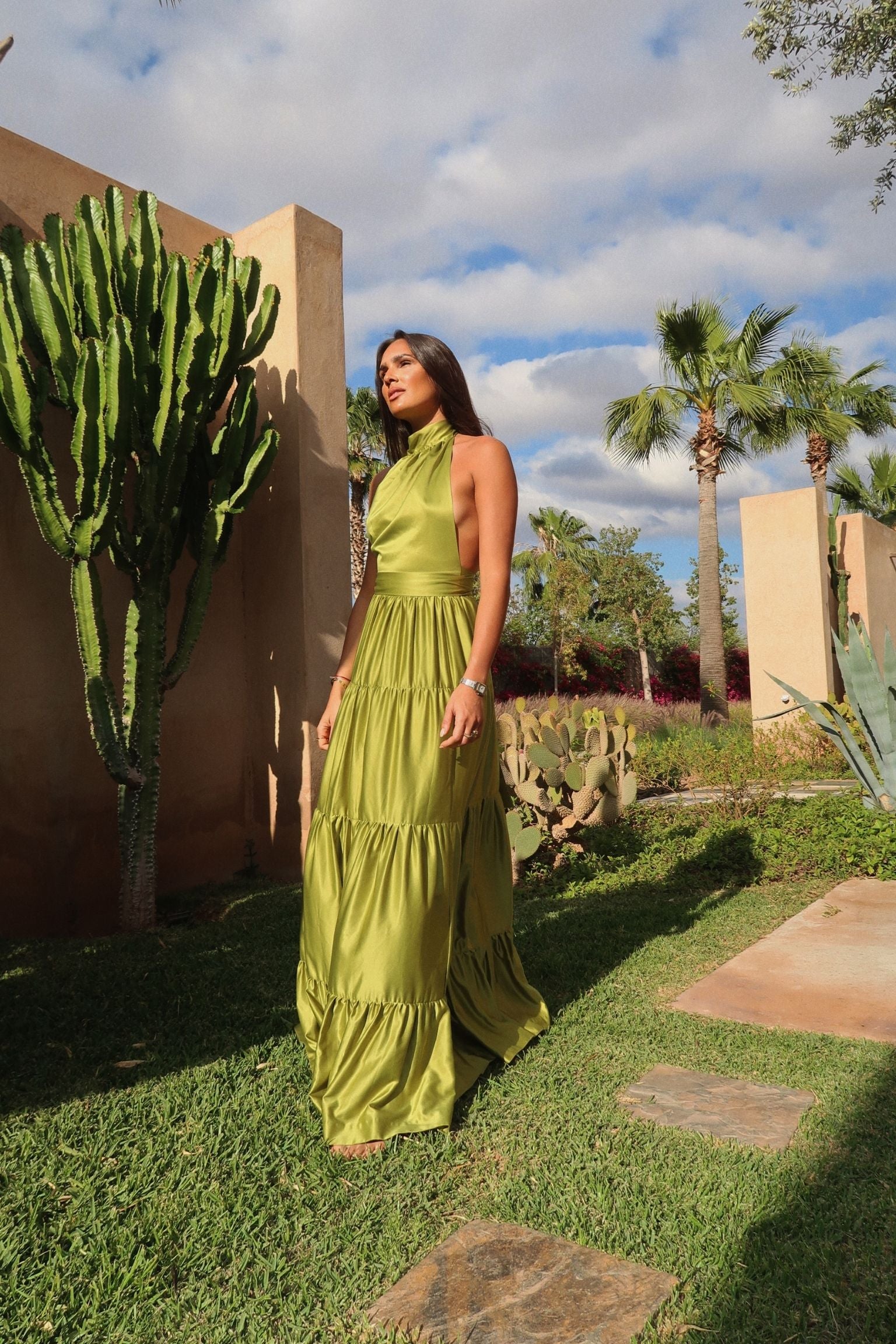 Anna Skirt Ruffle Light Olive