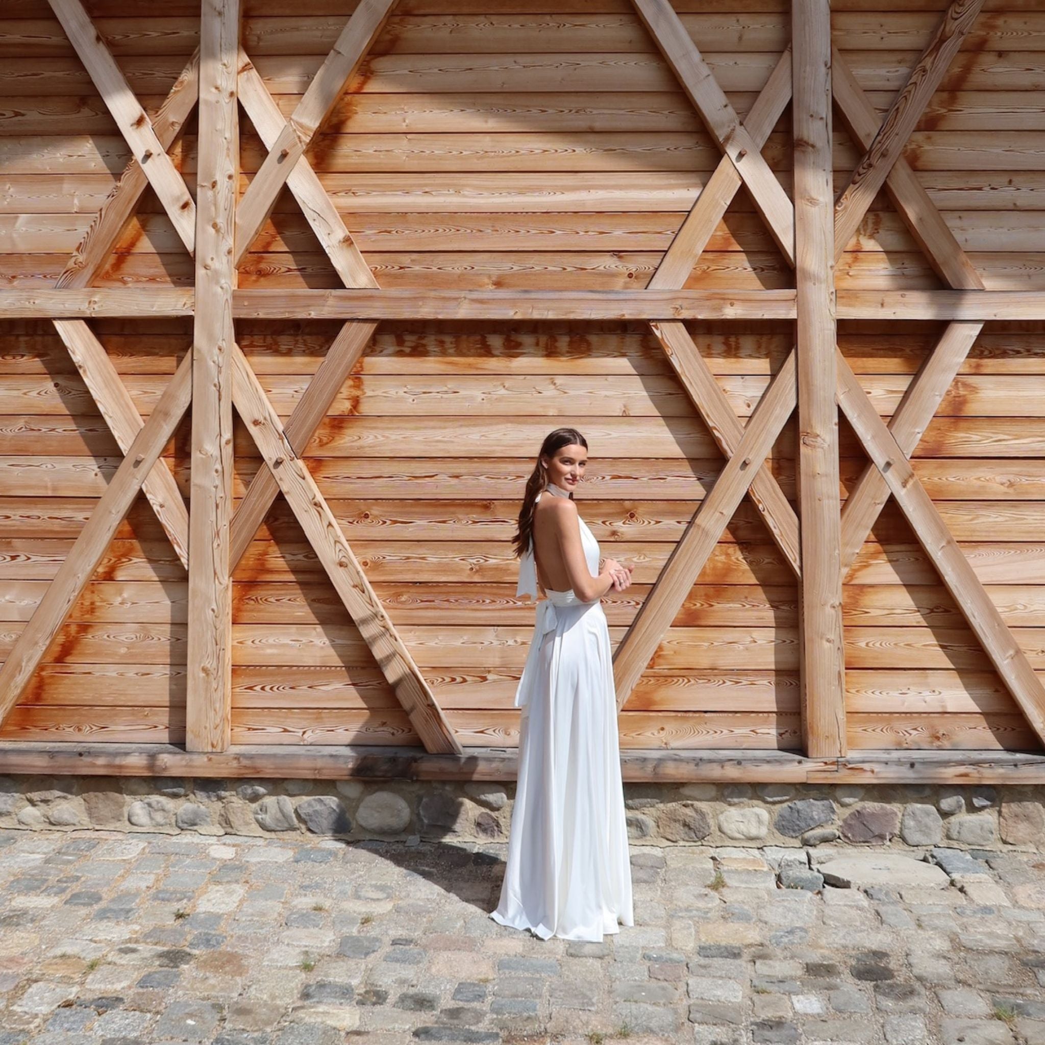Nina Top Neckholder Bridal Satin