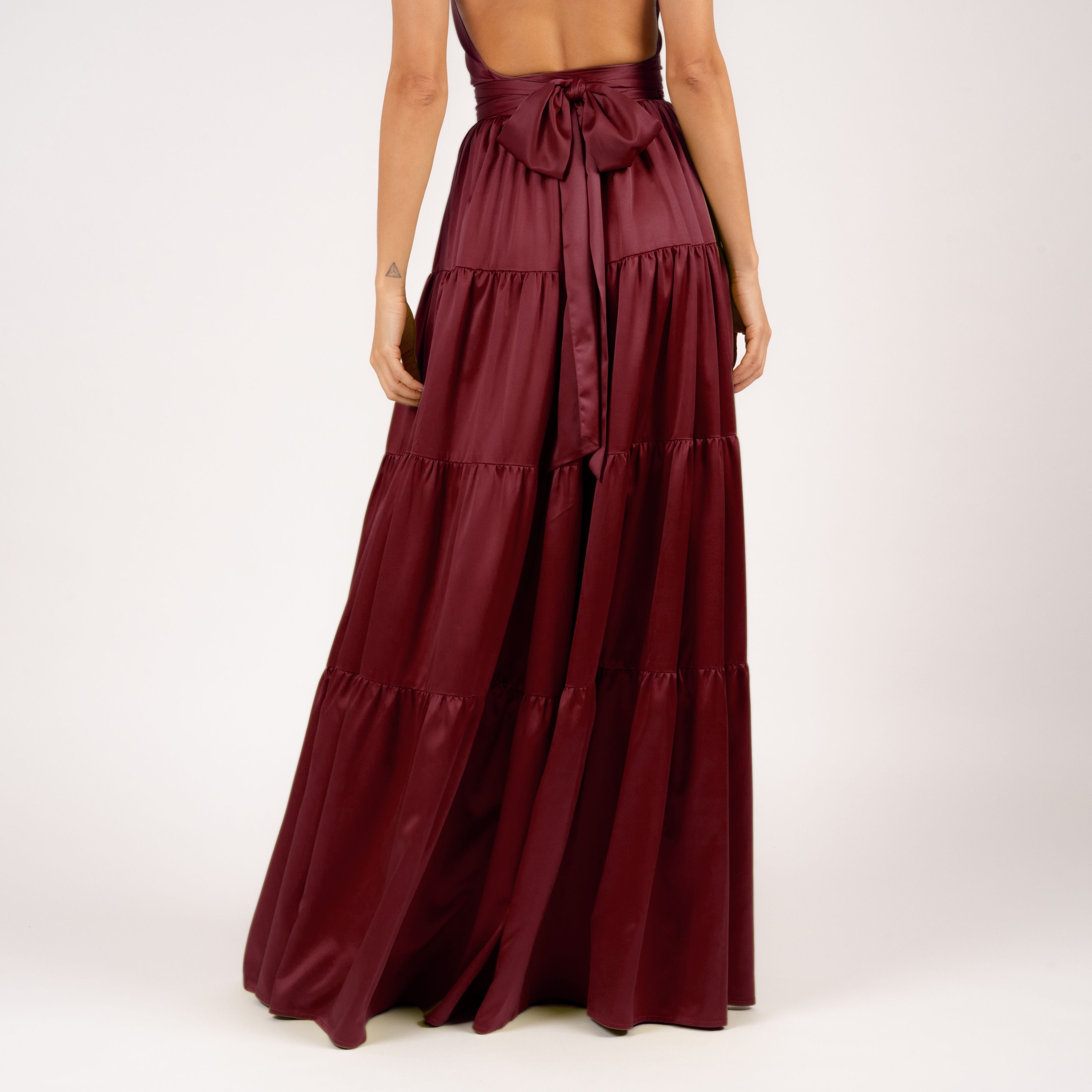 Anna Skirt Ruffle Dark Burgundy