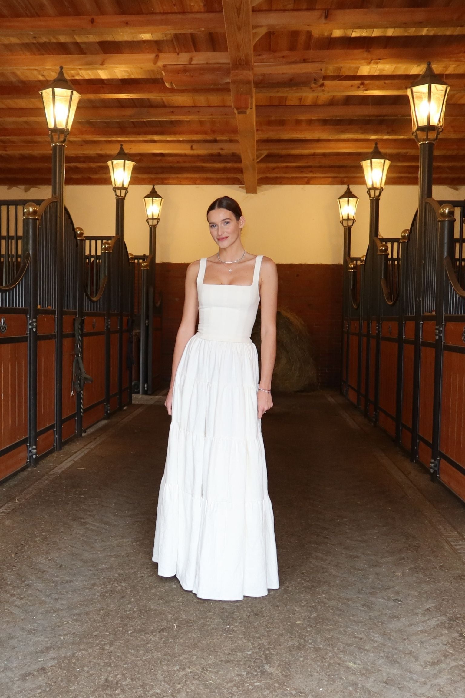 Anna Maxi Skirt Ruffle Bridal Linen