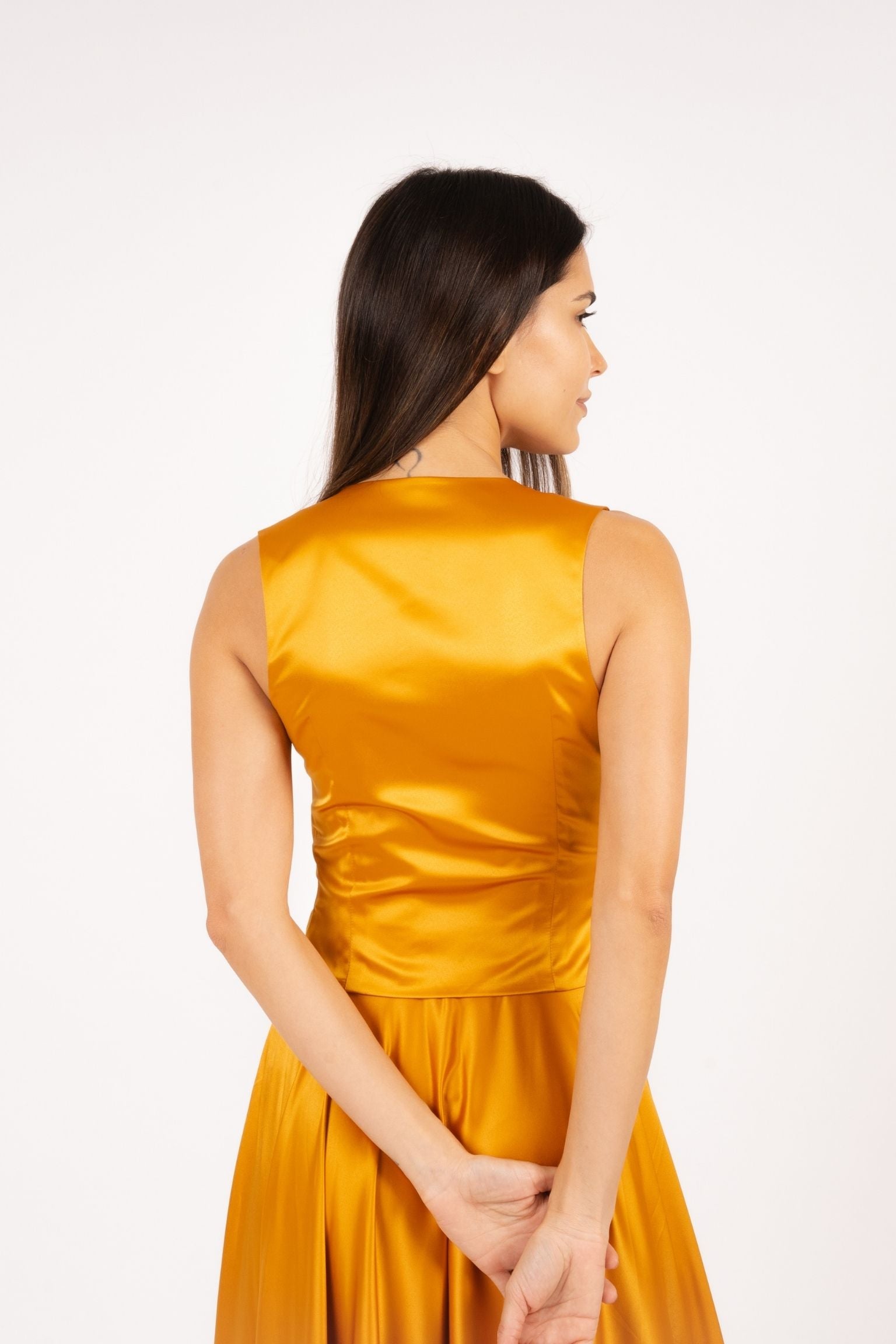 Zaza Top Vest Saffron Gold
