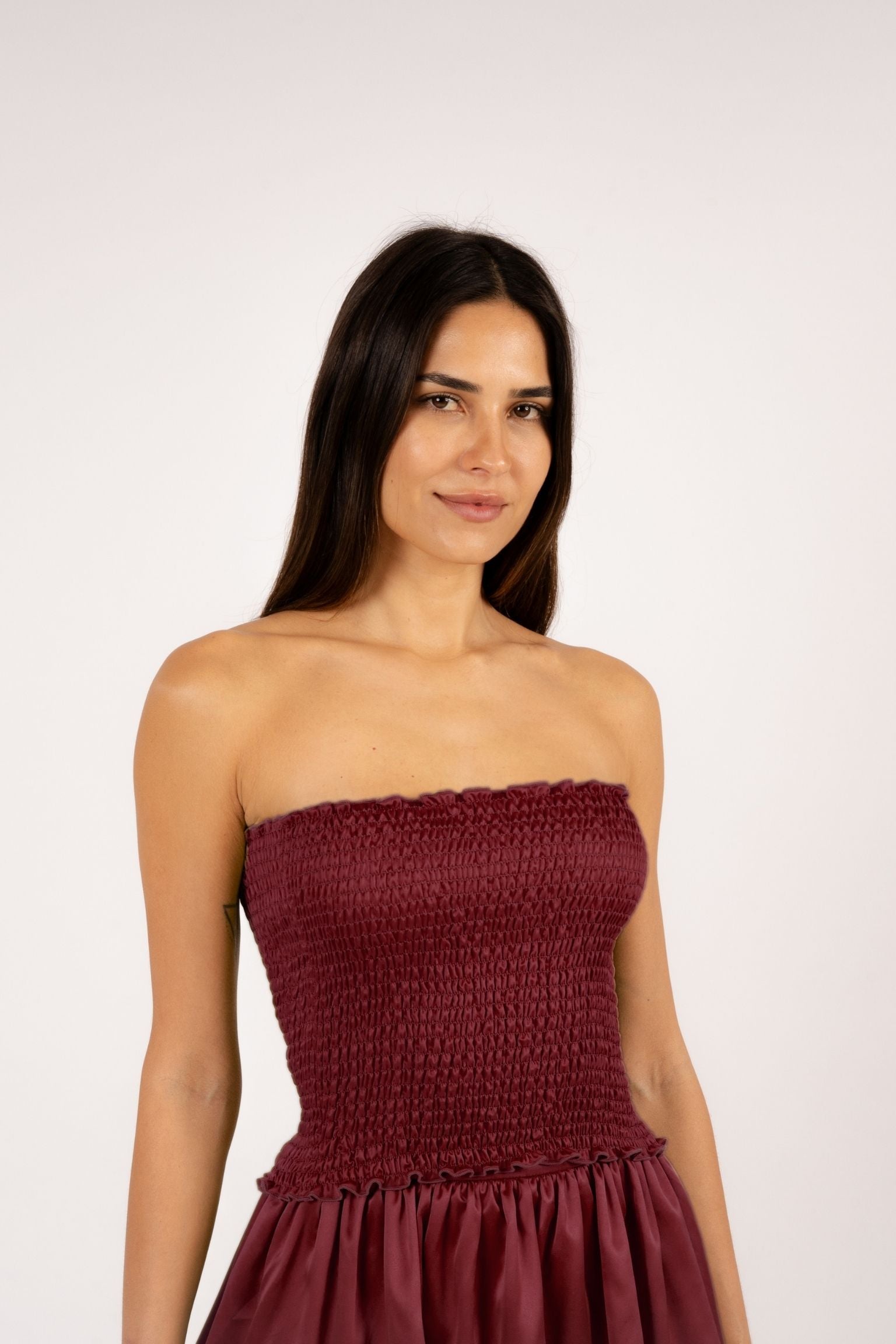 Ghita Top Tube Dark Burgundy