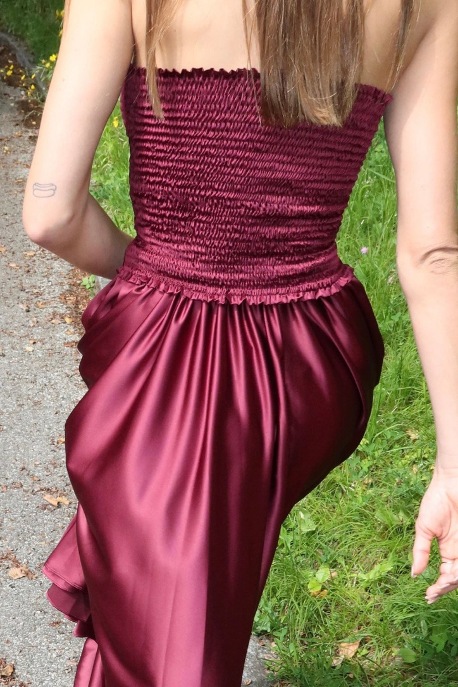 Ghita Top Tube Dark Burgundy