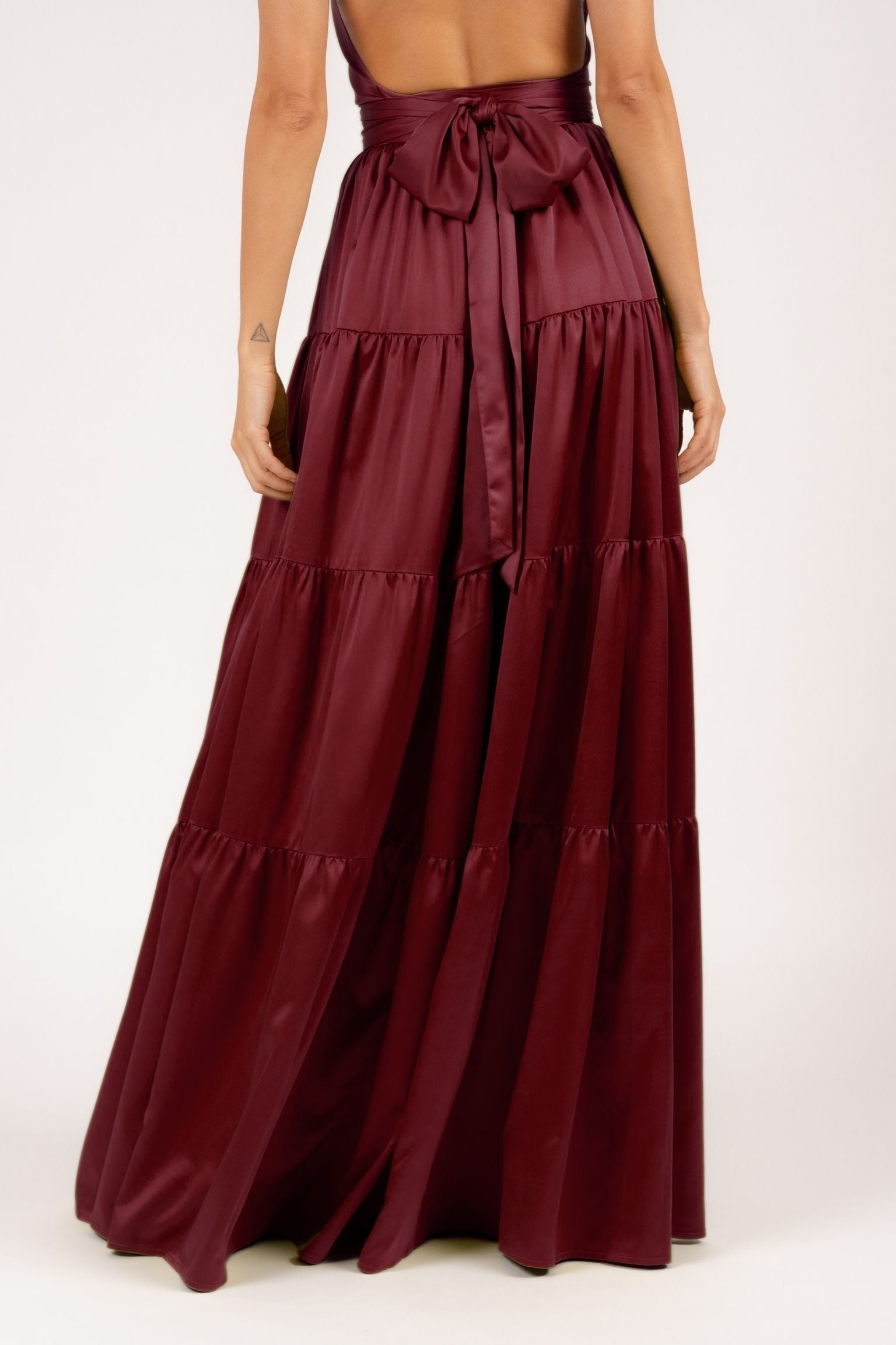 Anna Skirt Ruffle Dark Burgundy