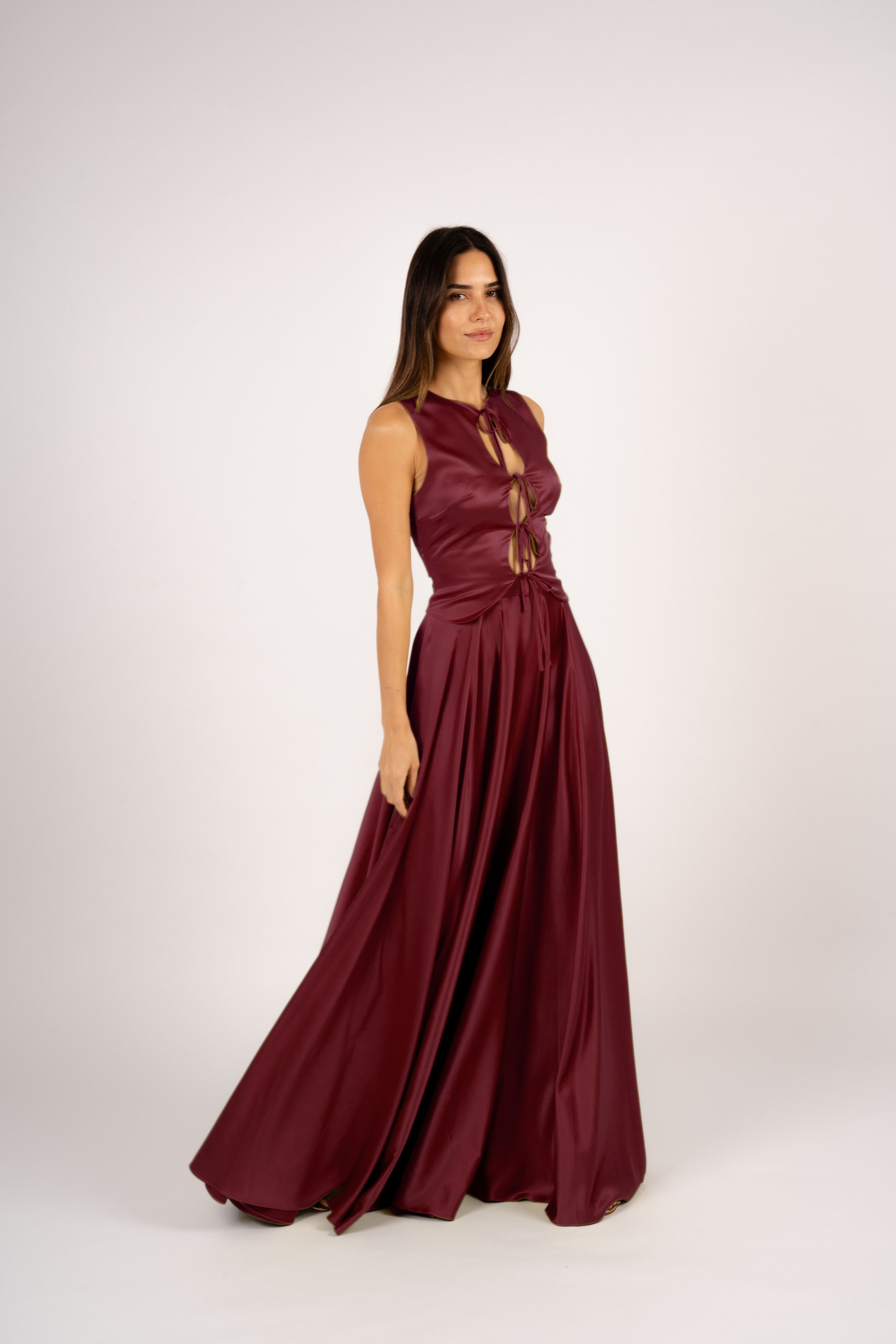 Letizia Skirt Circle Dark Burgundy