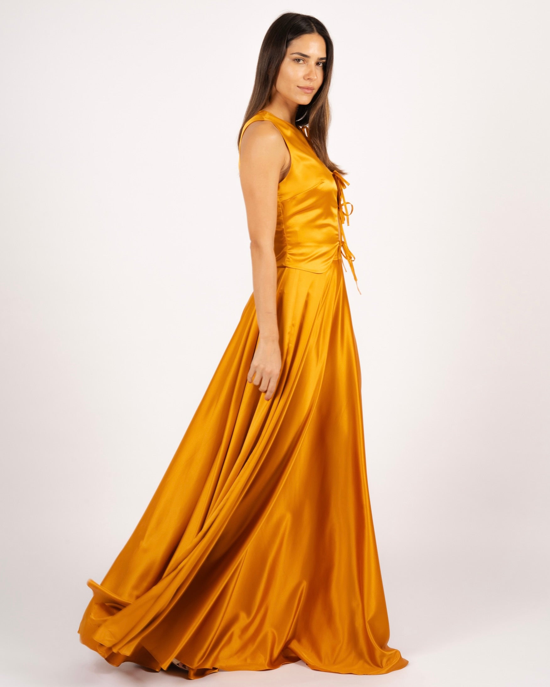 Letizia Skirt Circle Saffron Gold