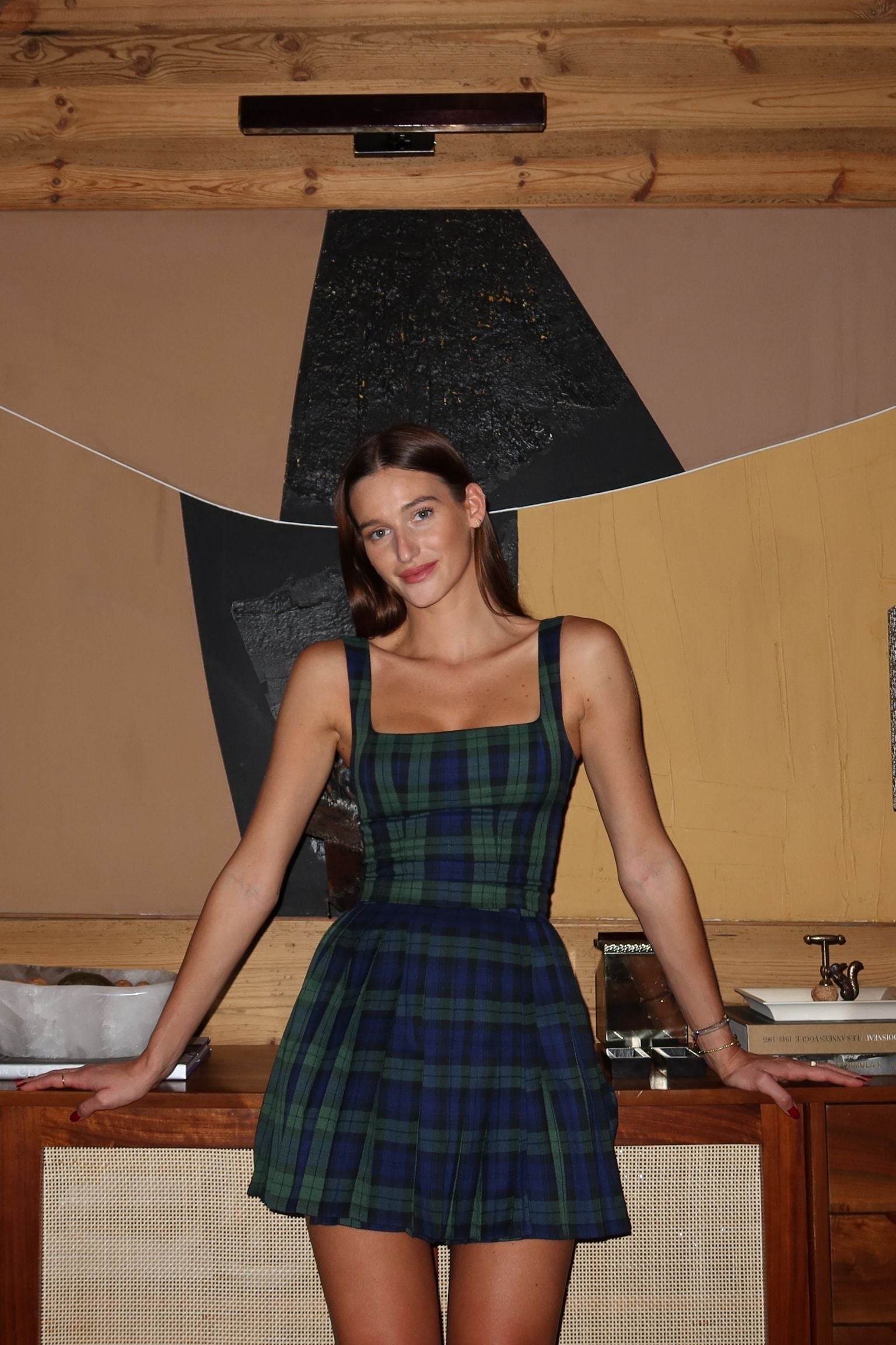 Regina Top Corset Forest Tartan