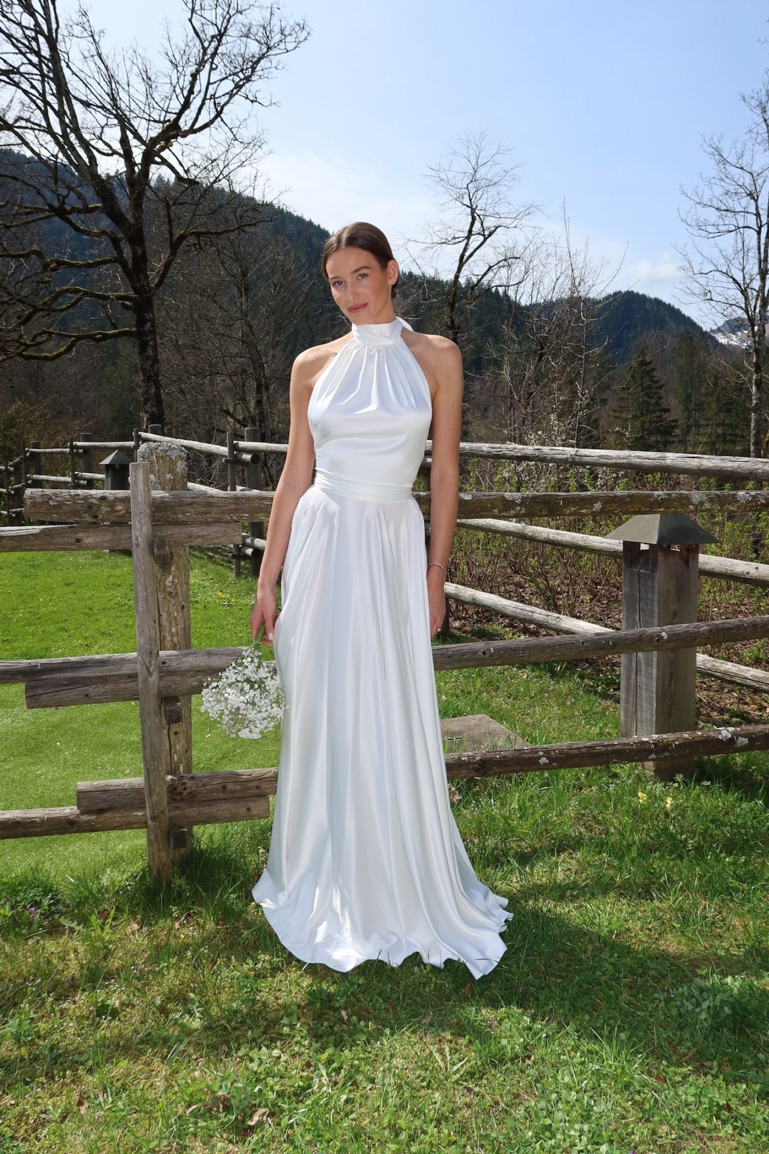 Letizia Maxi Skirt Circle Bridal Satin