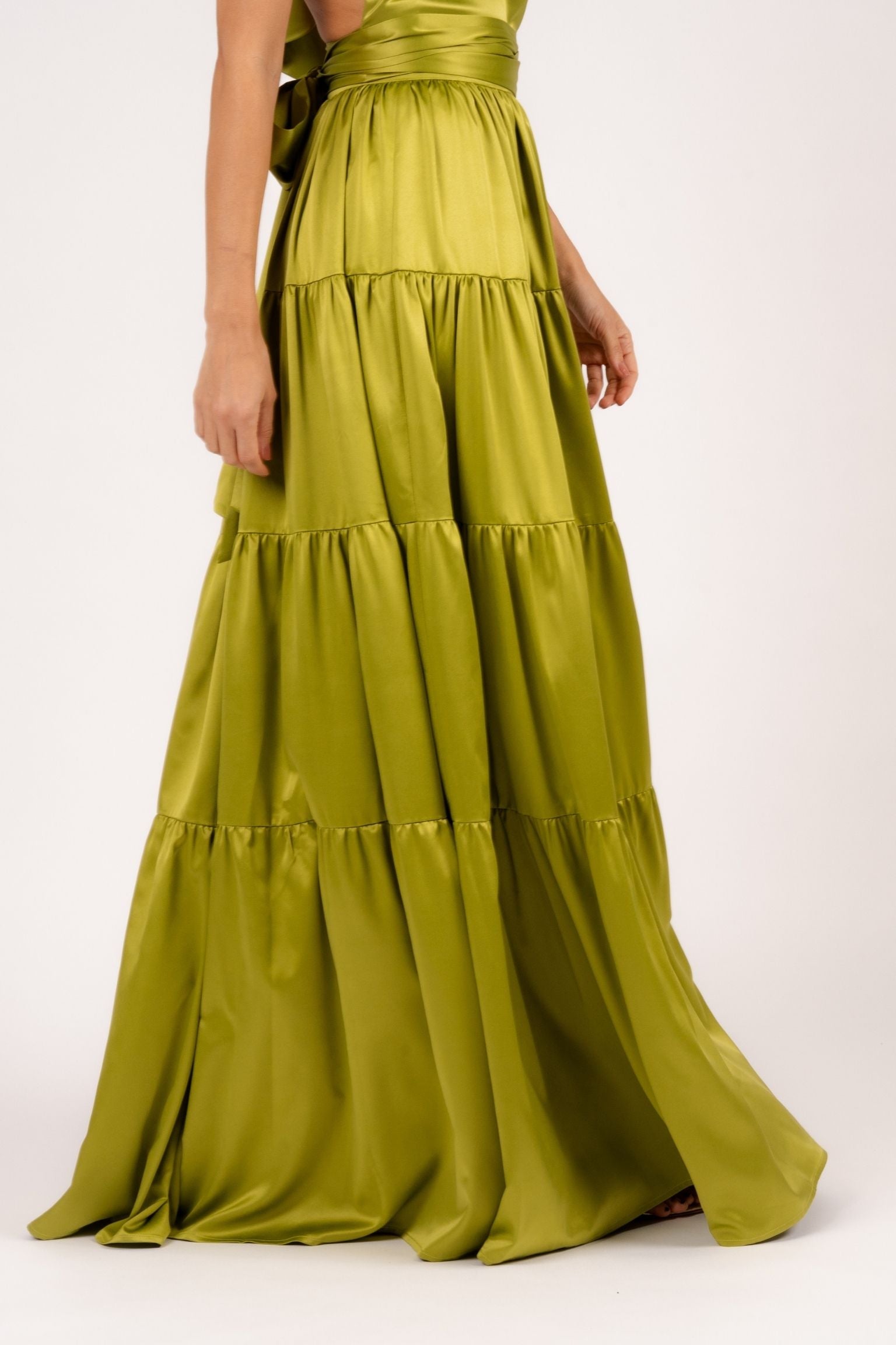 Anna Skirt Ruffle Light Olive