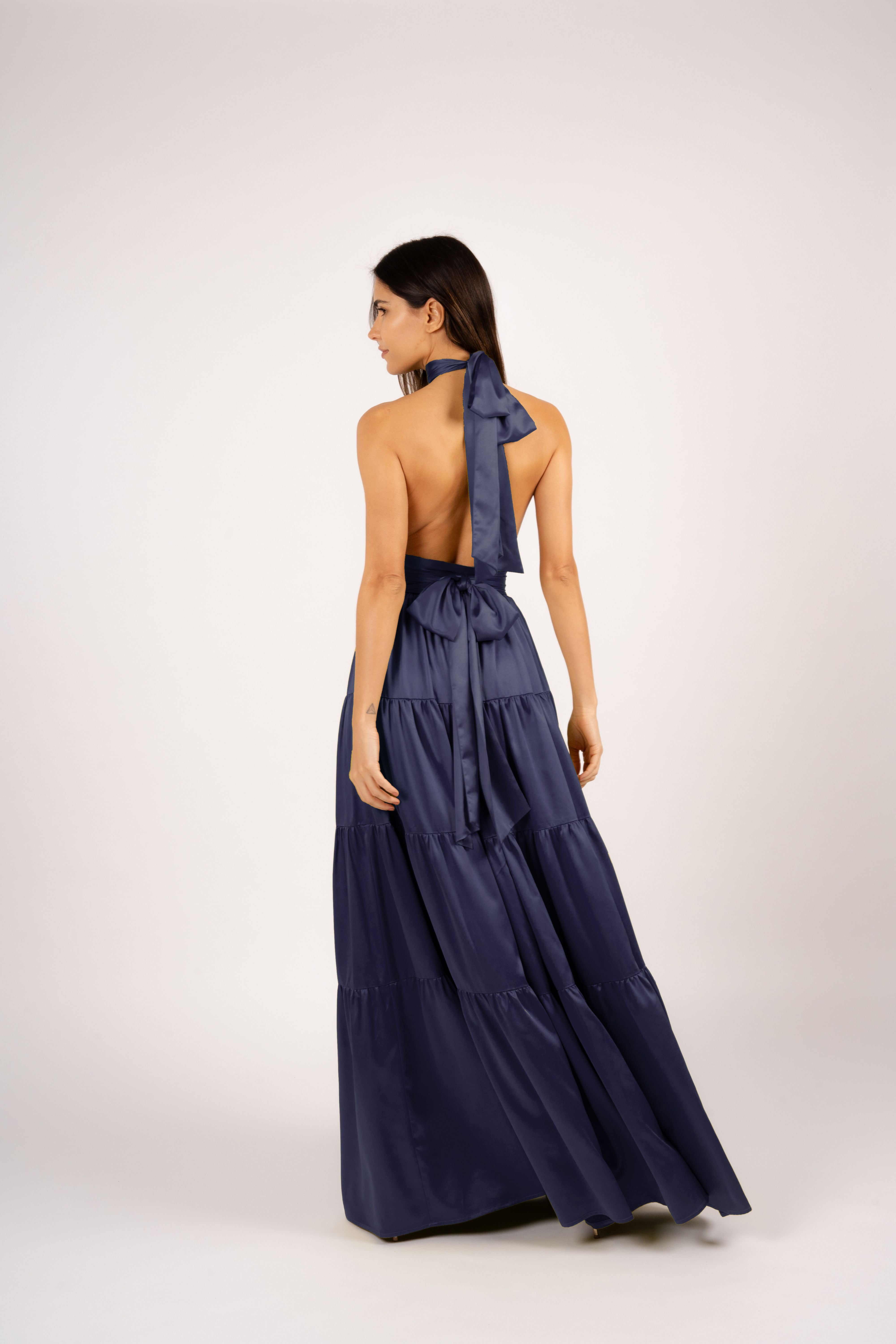 Nina Top Neckholder Midnight Blue