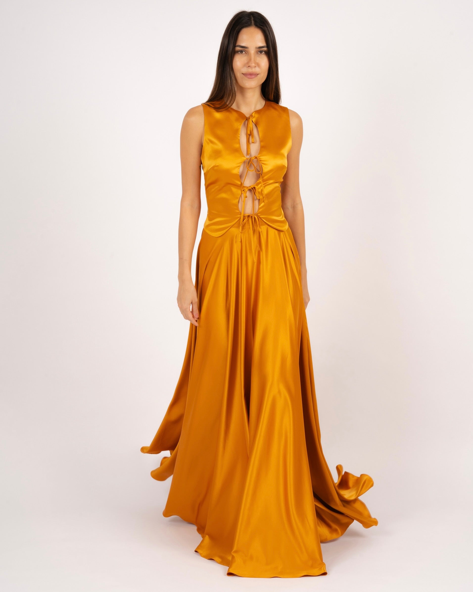 Letizia Skirt Circle Saffron Gold