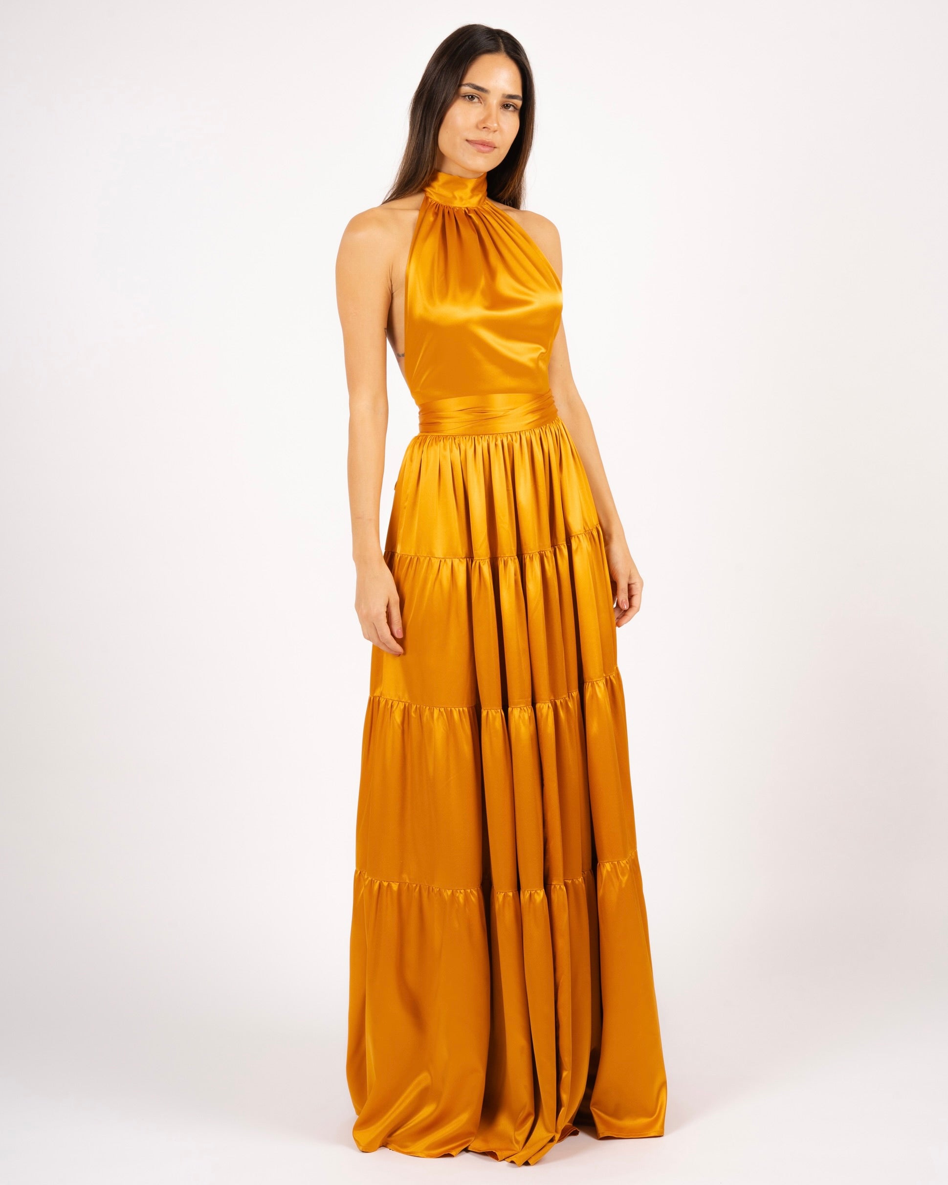 Anna Skirt Ruffle Saffron Gold