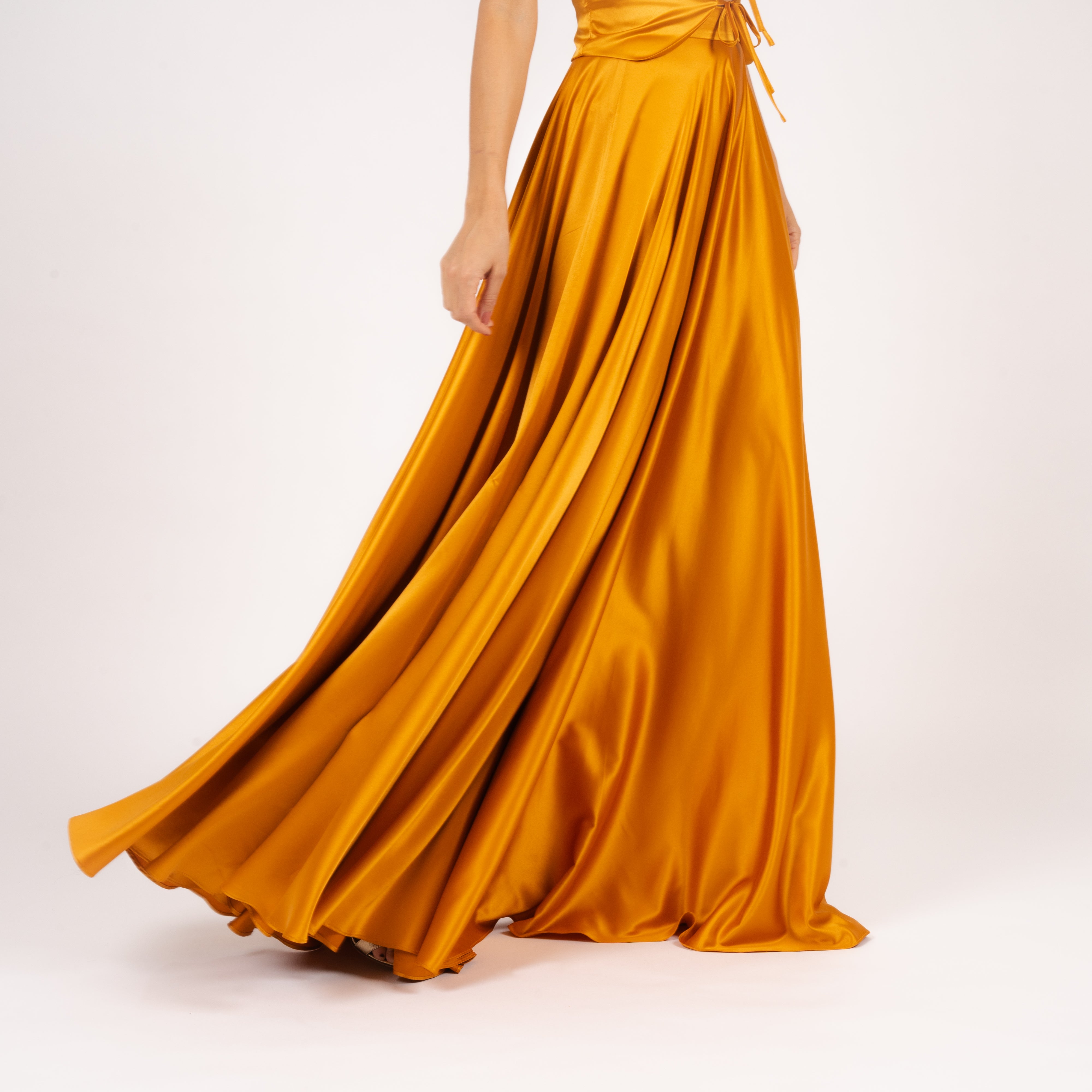 Letizia Skirt Circle Saffron Gold Side