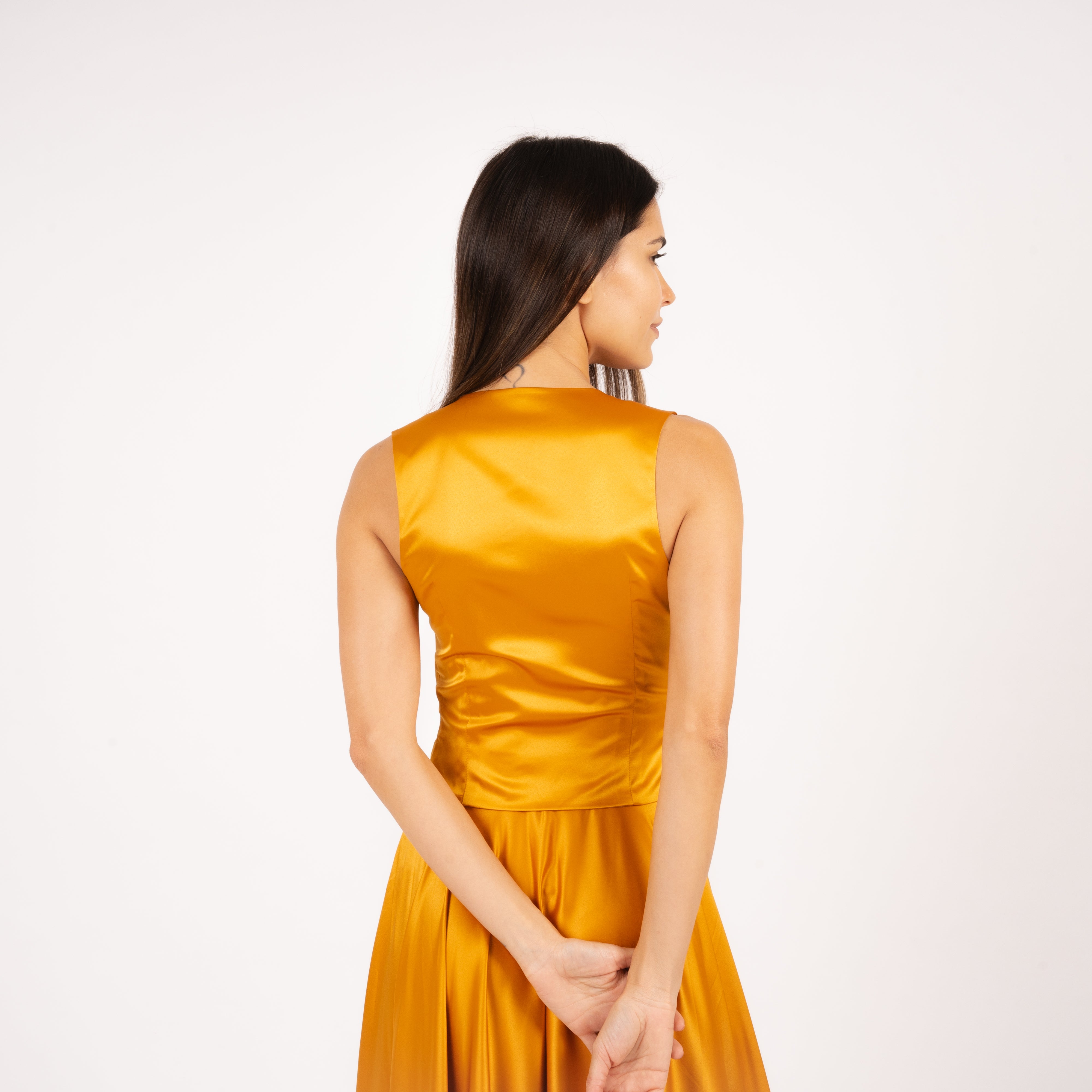 Zaza Top Vest Saffron Gold