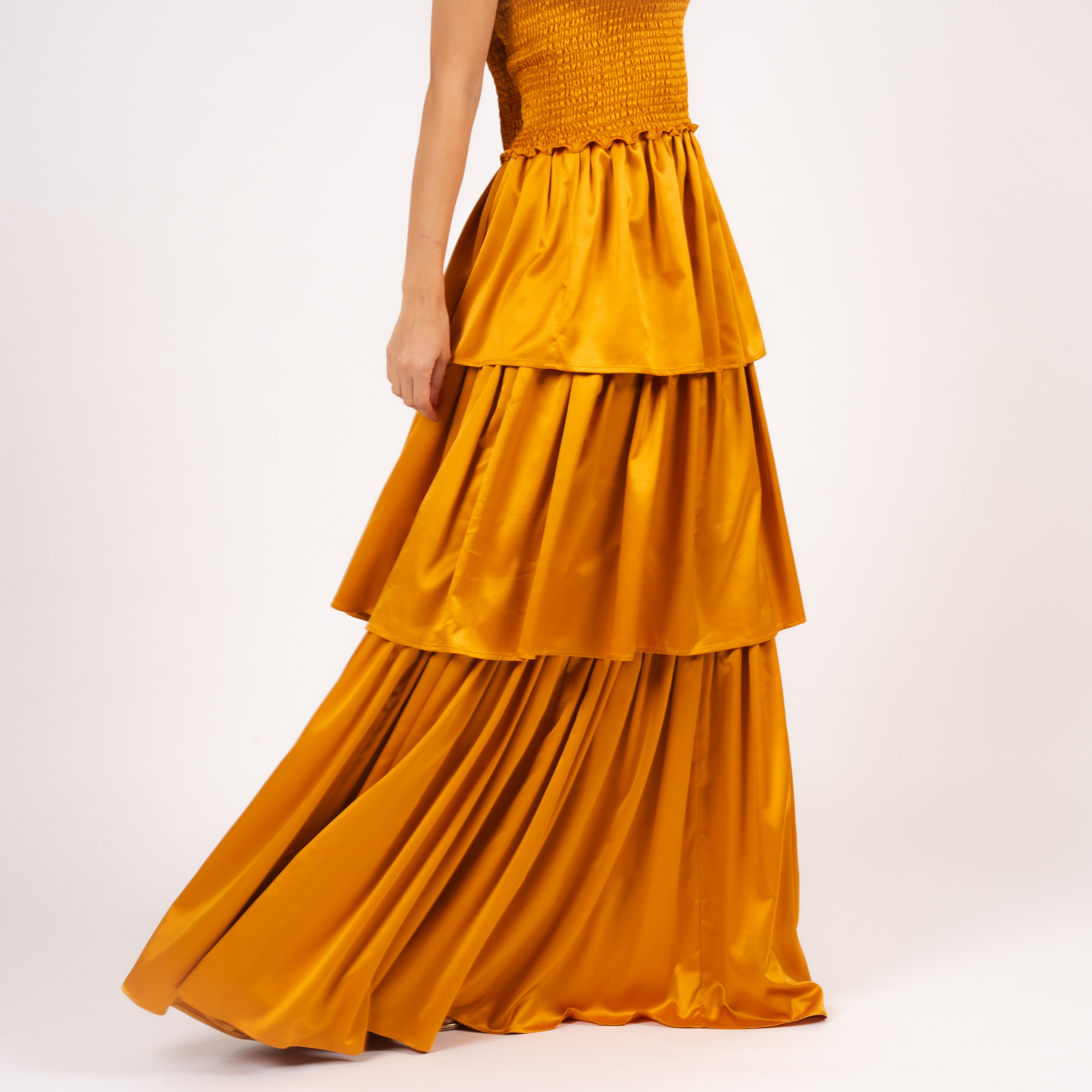 Joy Skirt Flamenco Saffron Gold Side