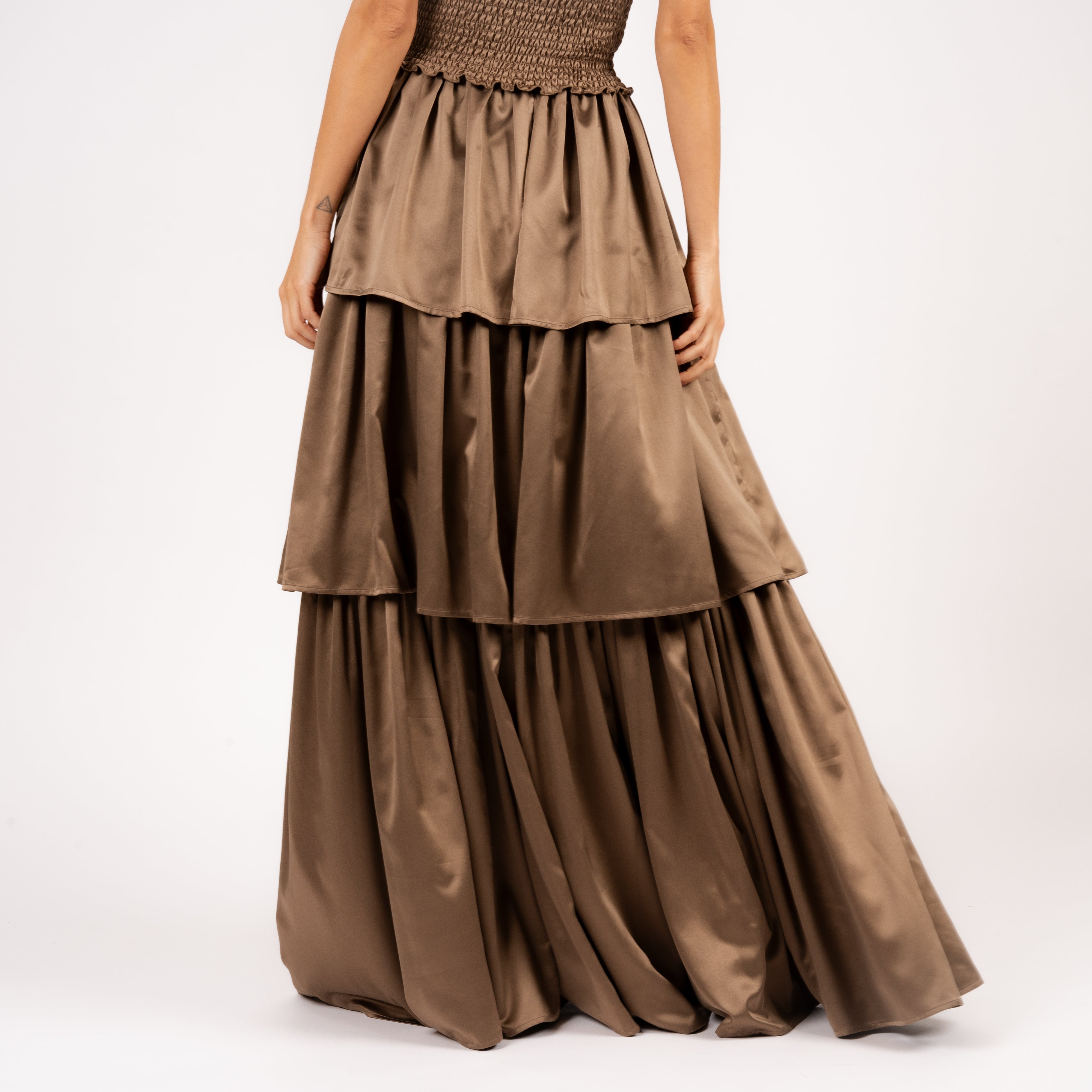 Joy Skirt Flamenco Dark Taupe Back