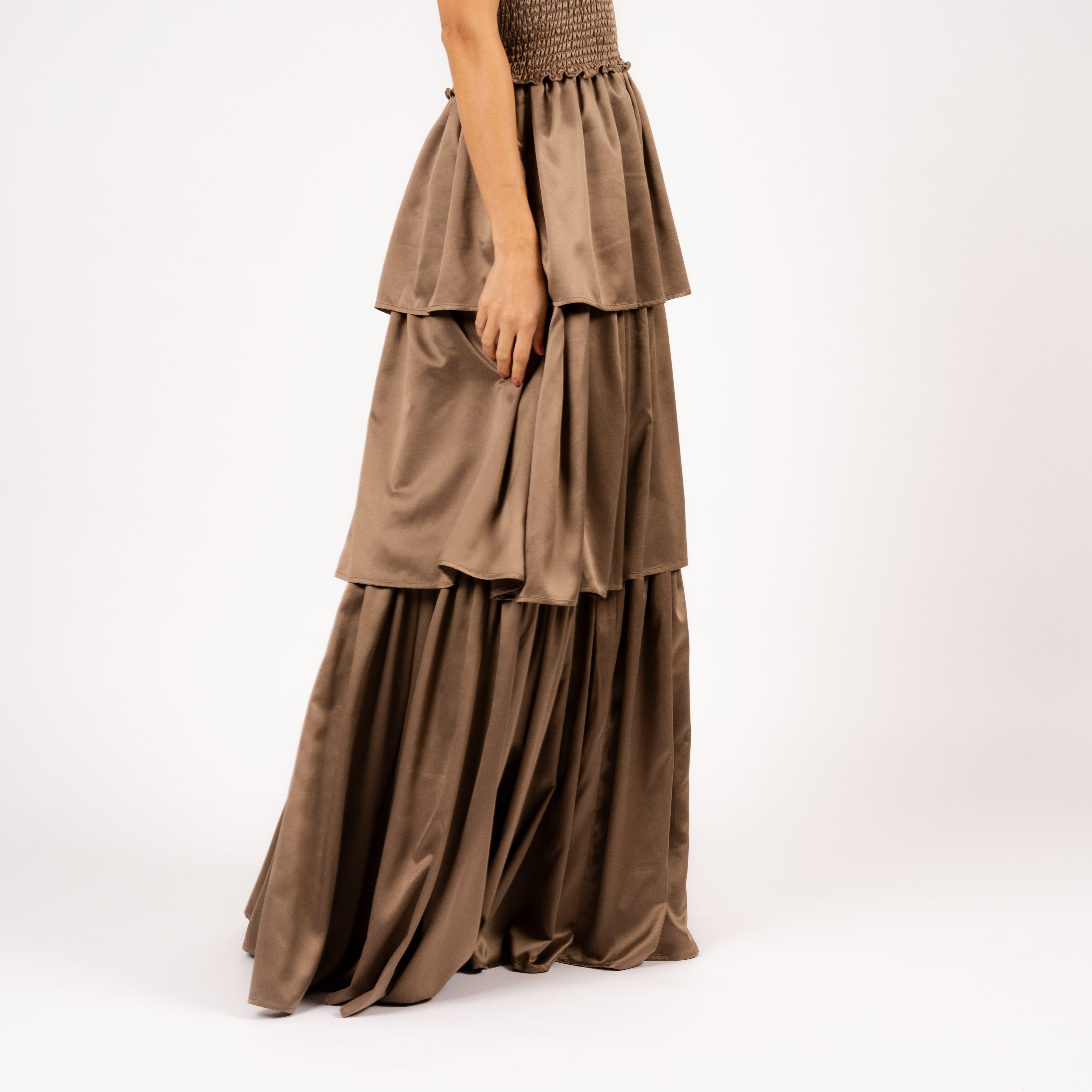 Joy Skirt Flamenco Dark Taupe Side