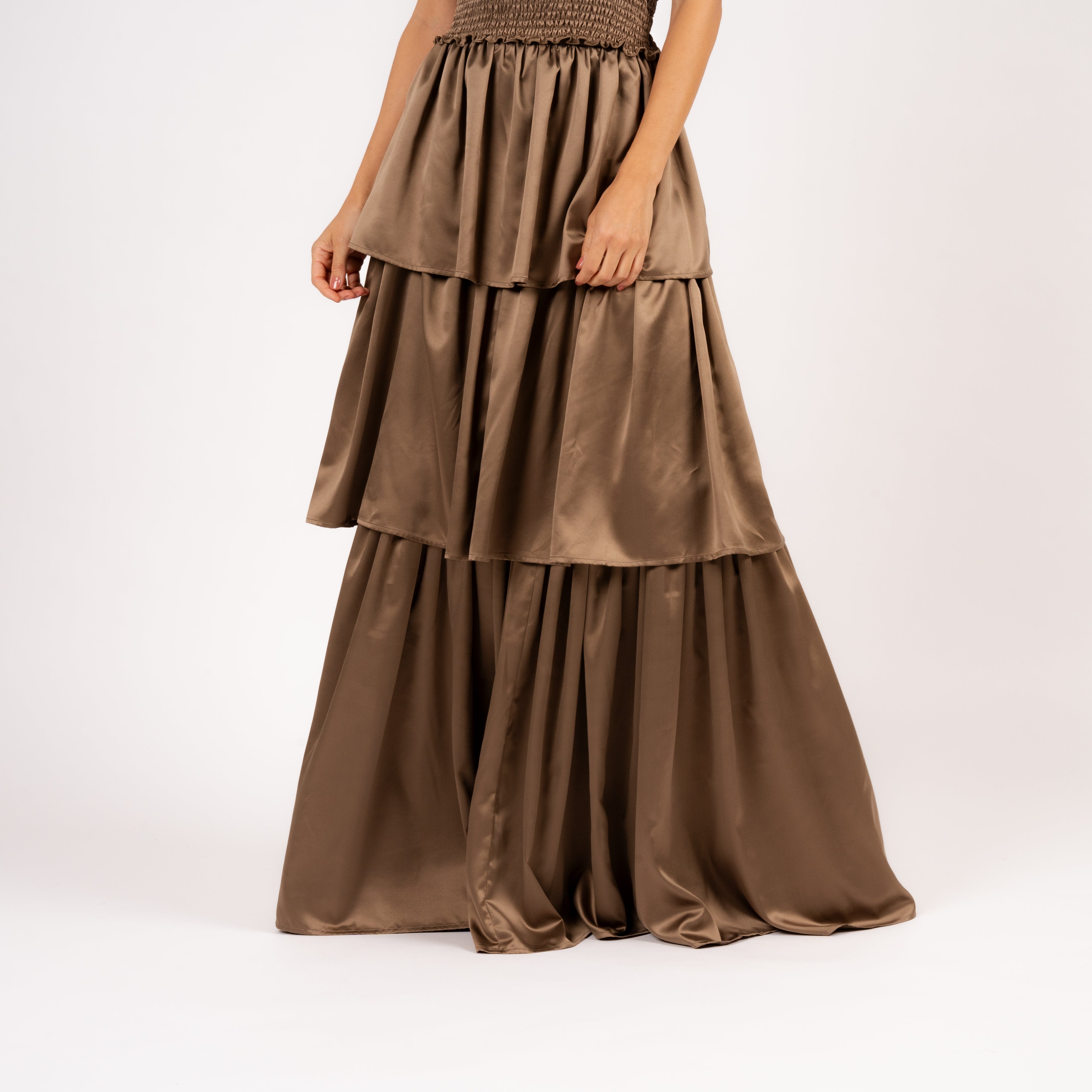 Joy Skirt Flamenco Dark Taupe Front