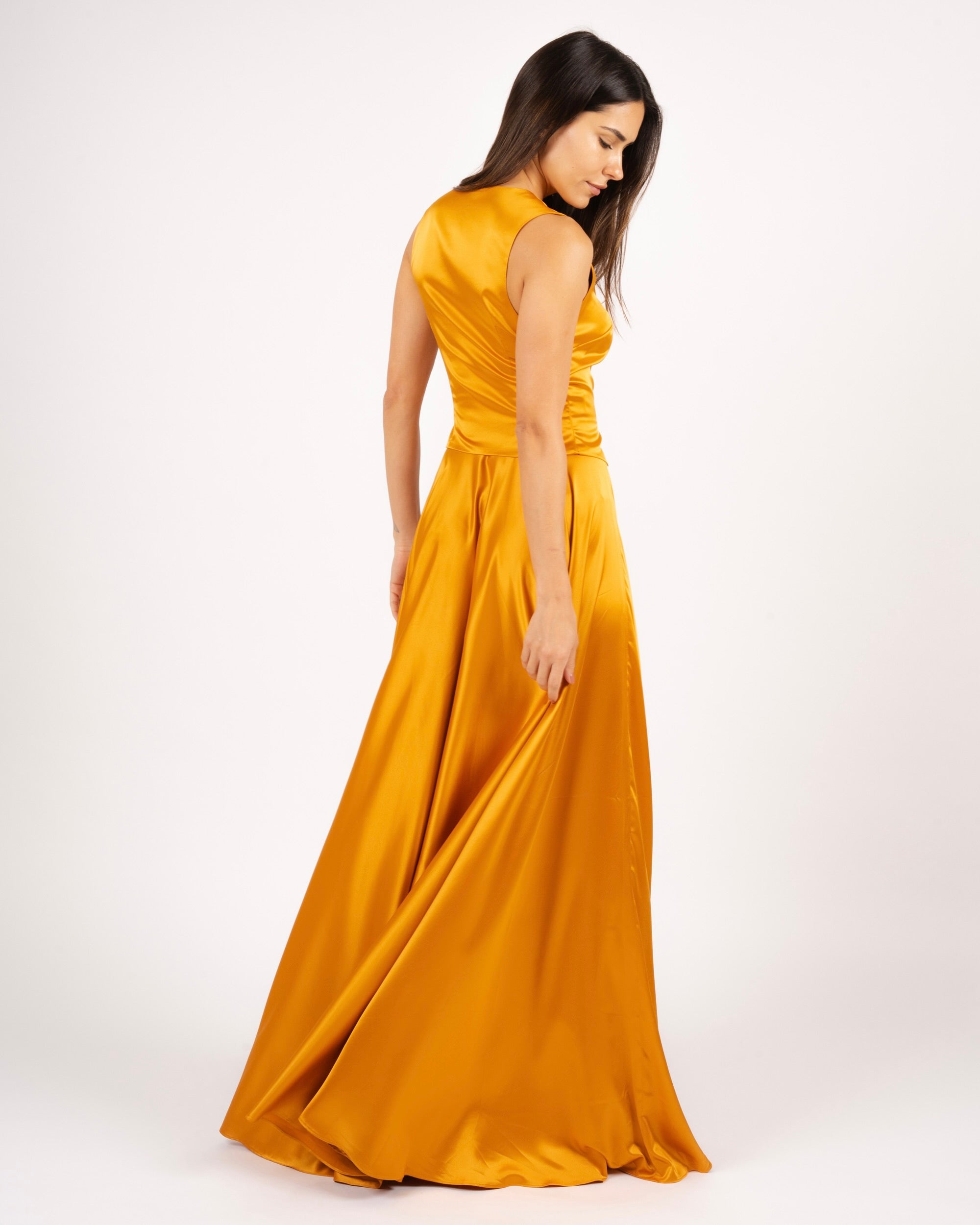 Letizia Skirt Circle Saffron Gold